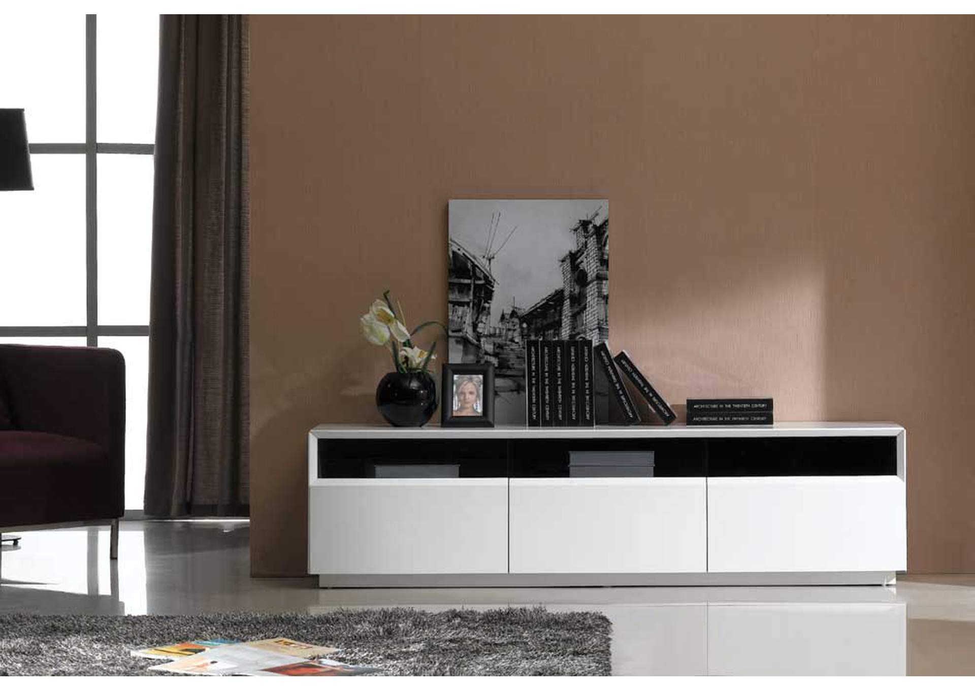 TV Stand 023 In White High Gloss image 1
