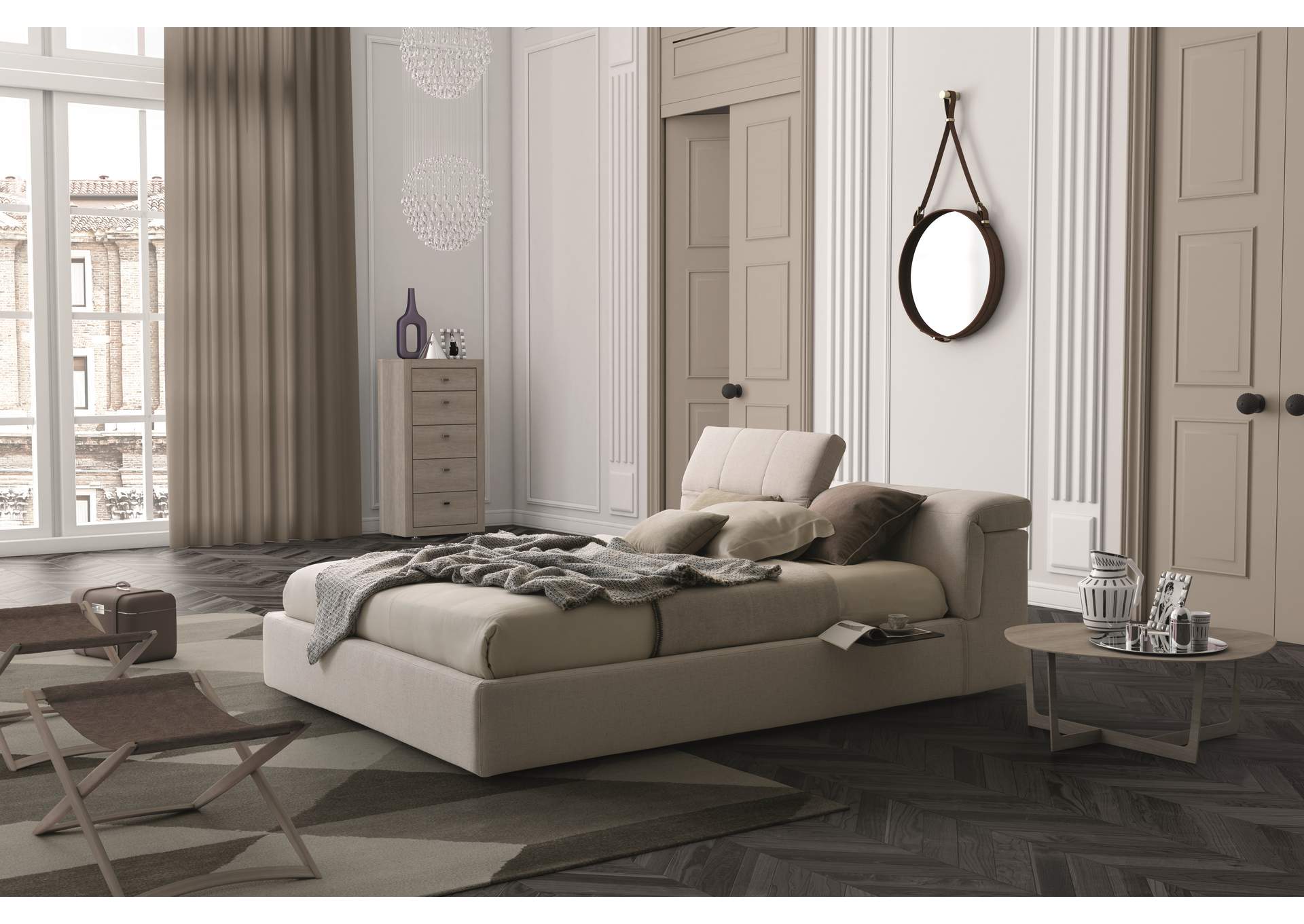 Tower K Storage Bed C54 Beige image 1