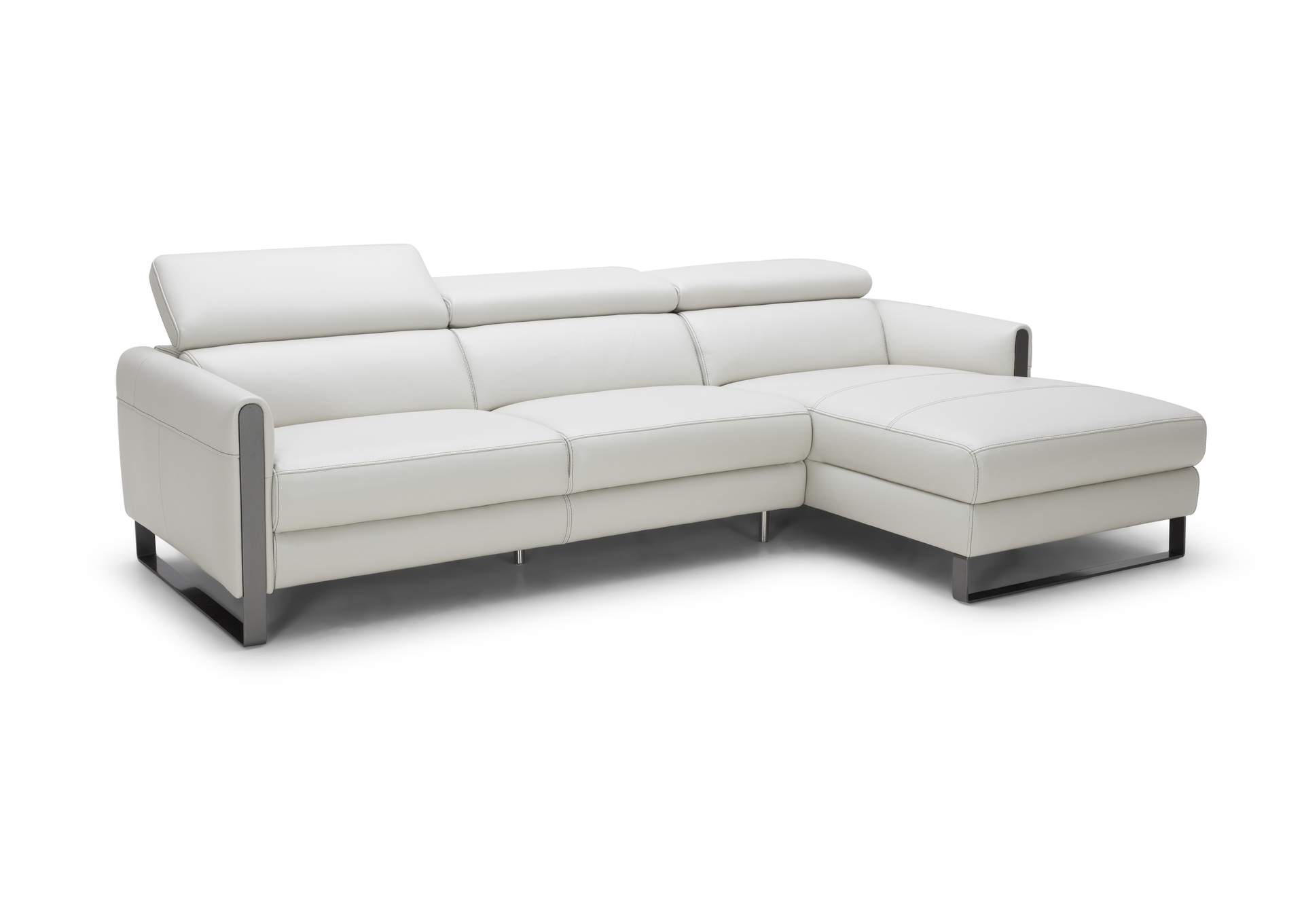 Nina Premium Leather Sectional In Right Hand Facing image 1
