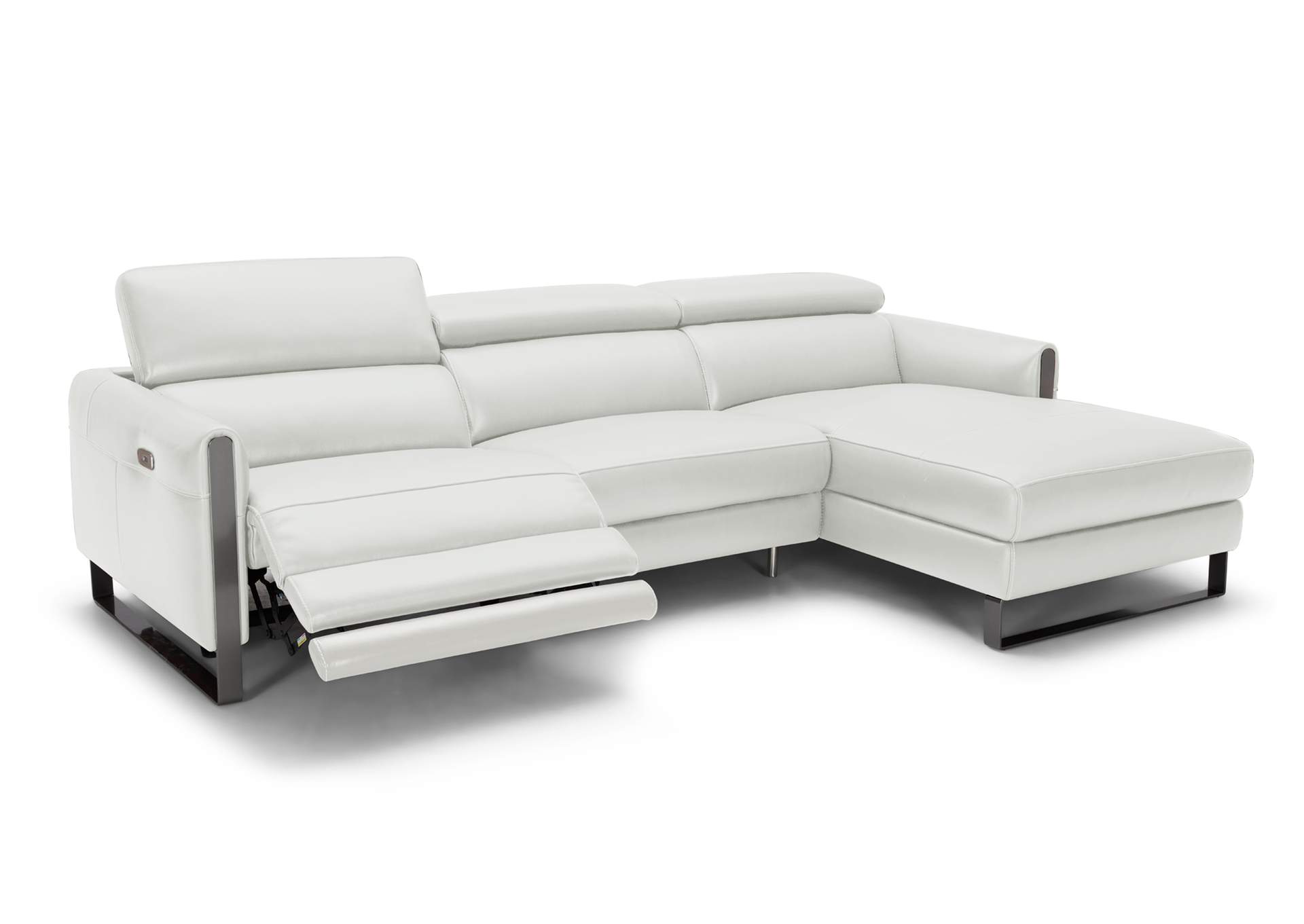 Nina Premium Leather Sectional In Right Hand Facing image 4