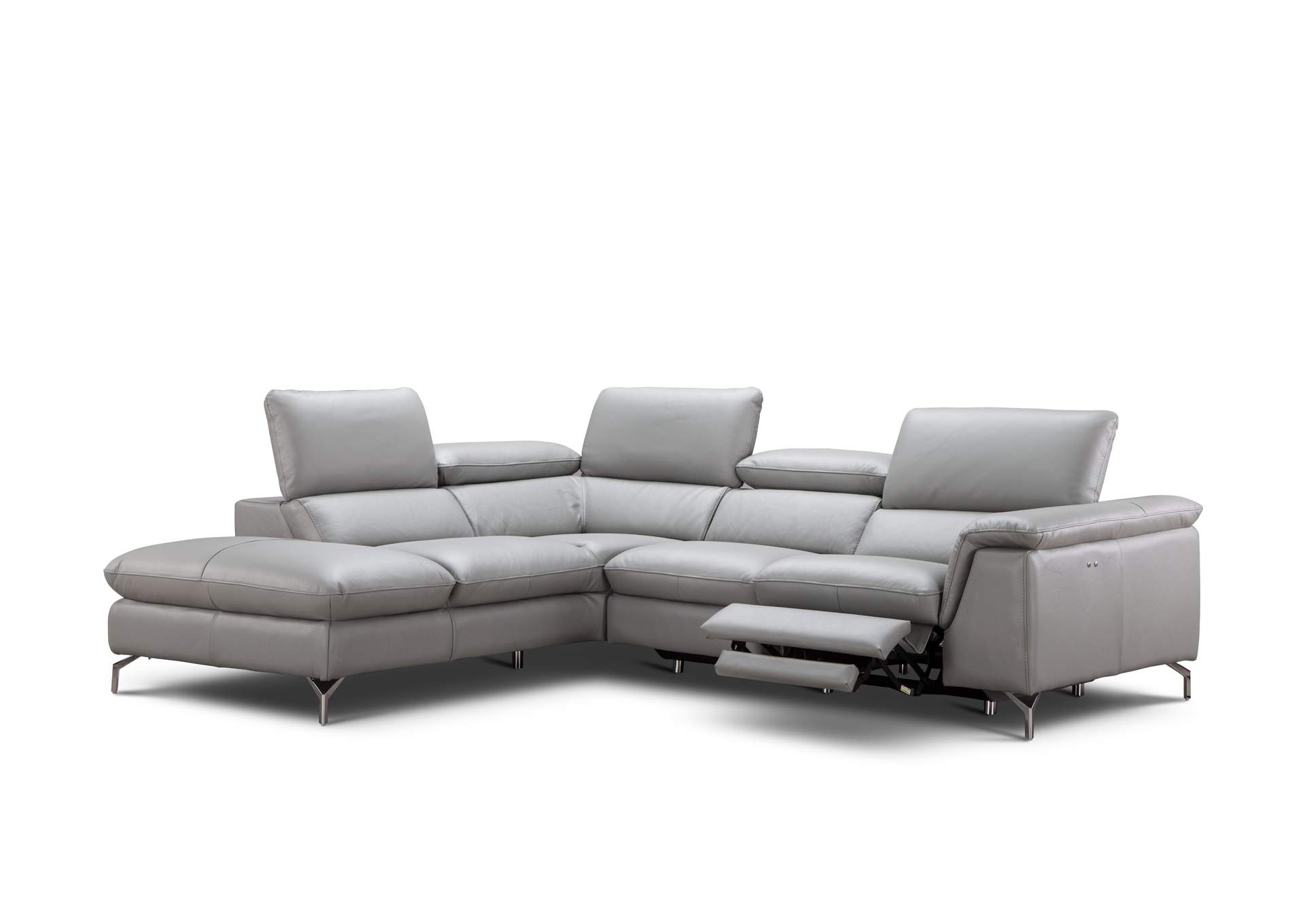 Viola Premium Leather Sectional In Left Hand Facing Chaise image 6