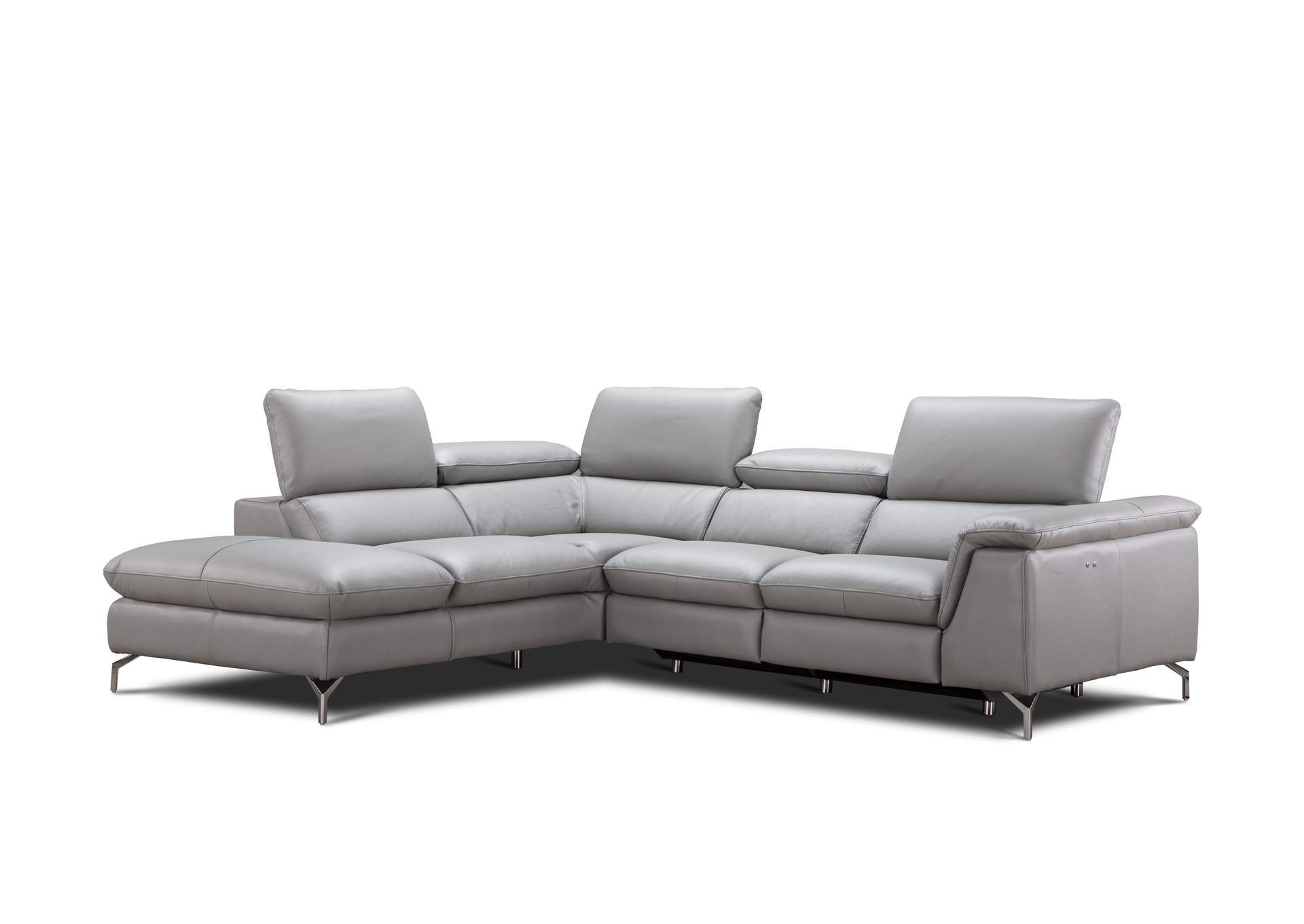 Viola Premium Leather Sectional In Left Hand Facing Chaise image 4