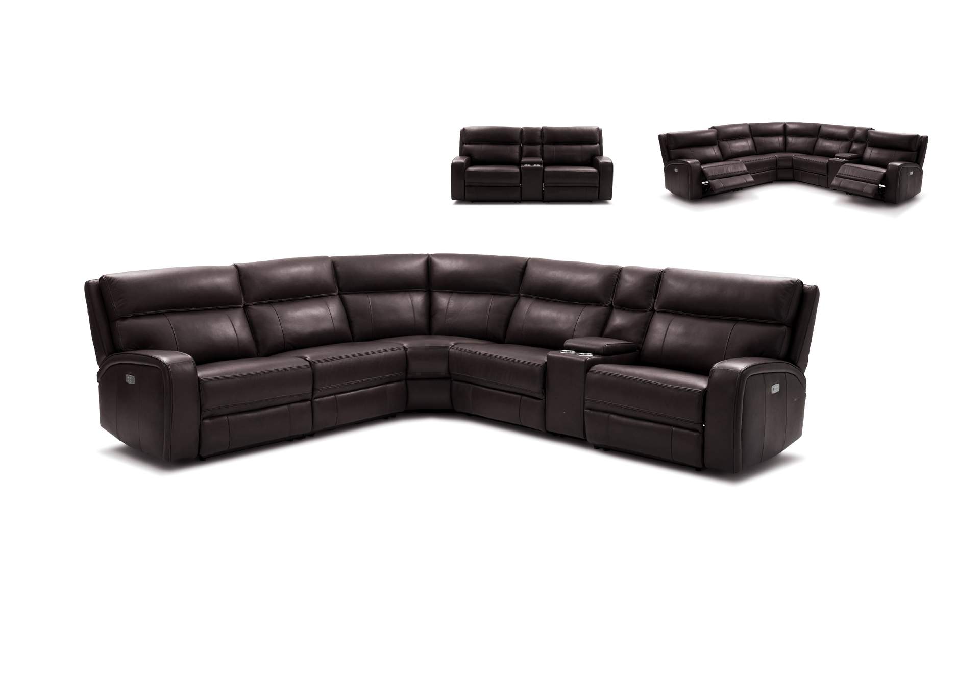 Cozy Motion Sectional In Chocolate image 1