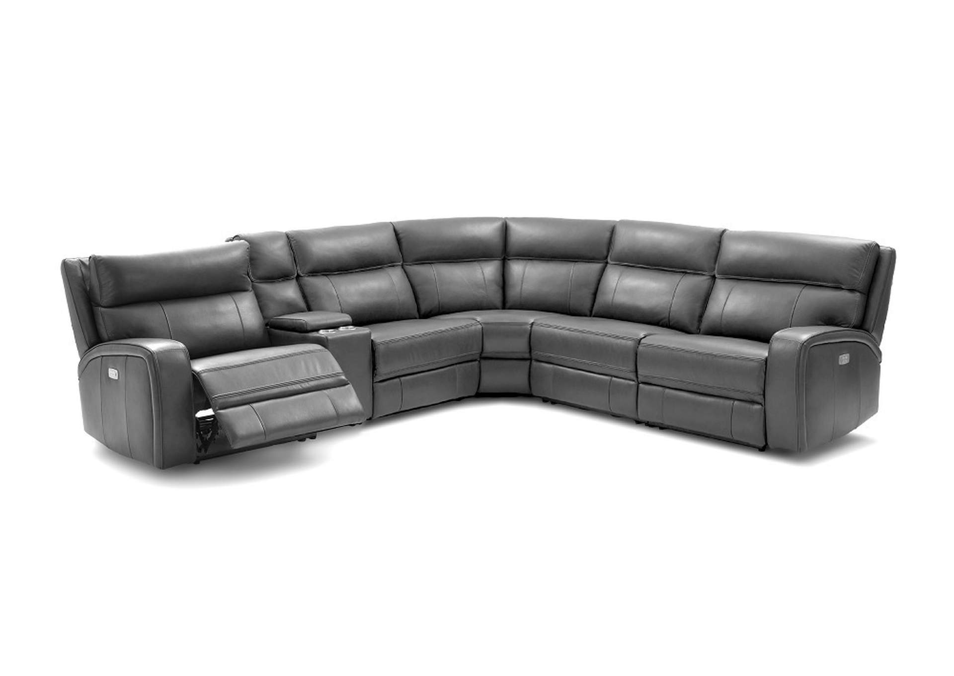 Cozy Motion Sectional In Grey image 5