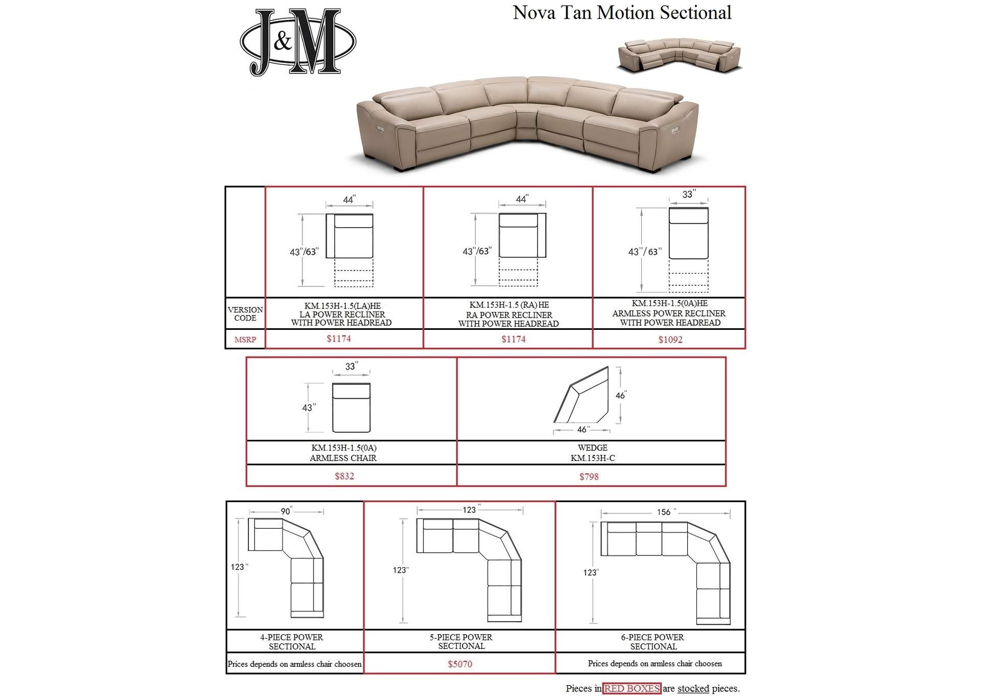 Nova Motion Sectional In Tan image 4
