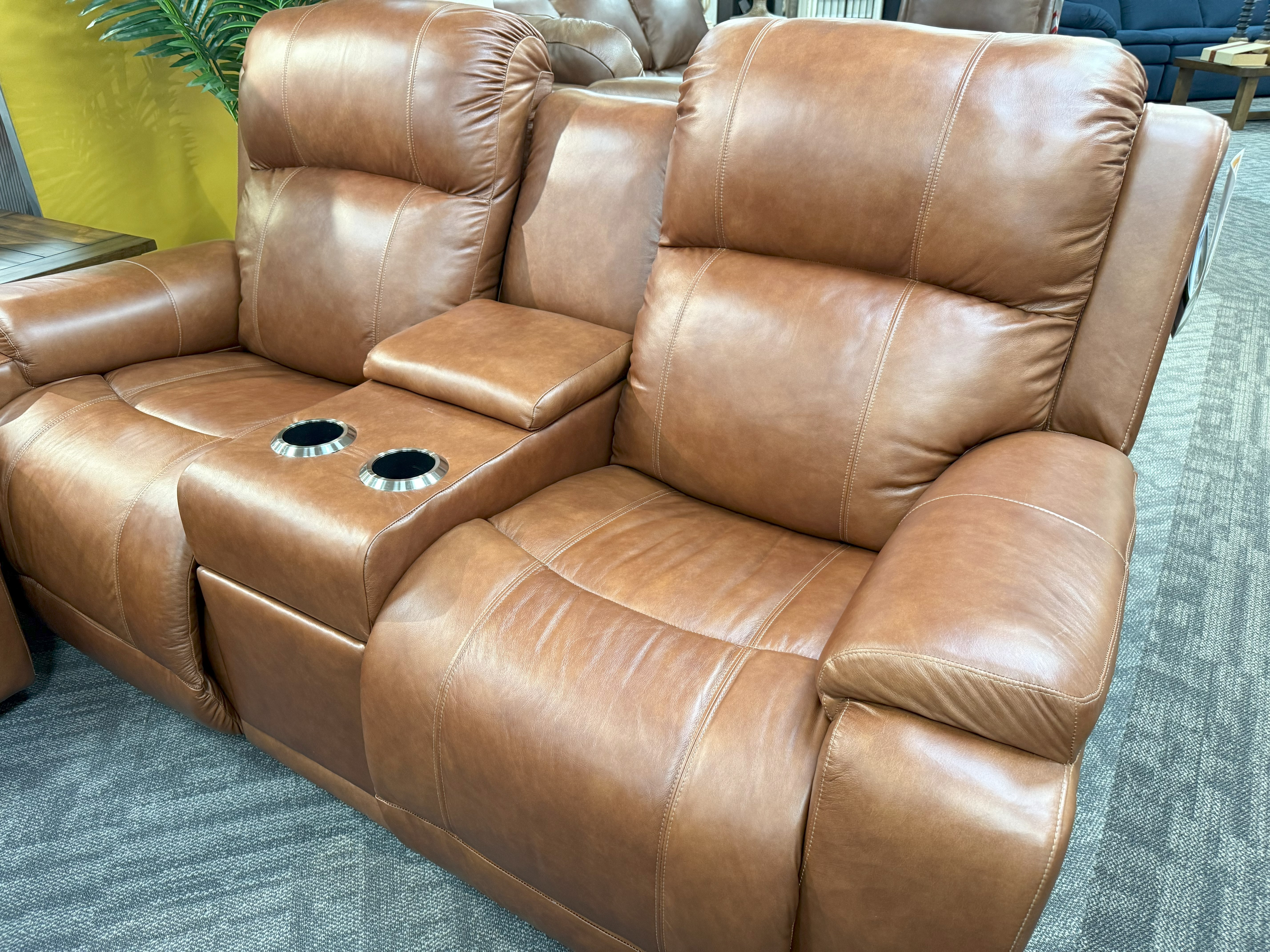 LA-Z-BOY Dorian Leather Console Loveseat *Customize your leather OR pick a CUSTOM fabric!* image 1