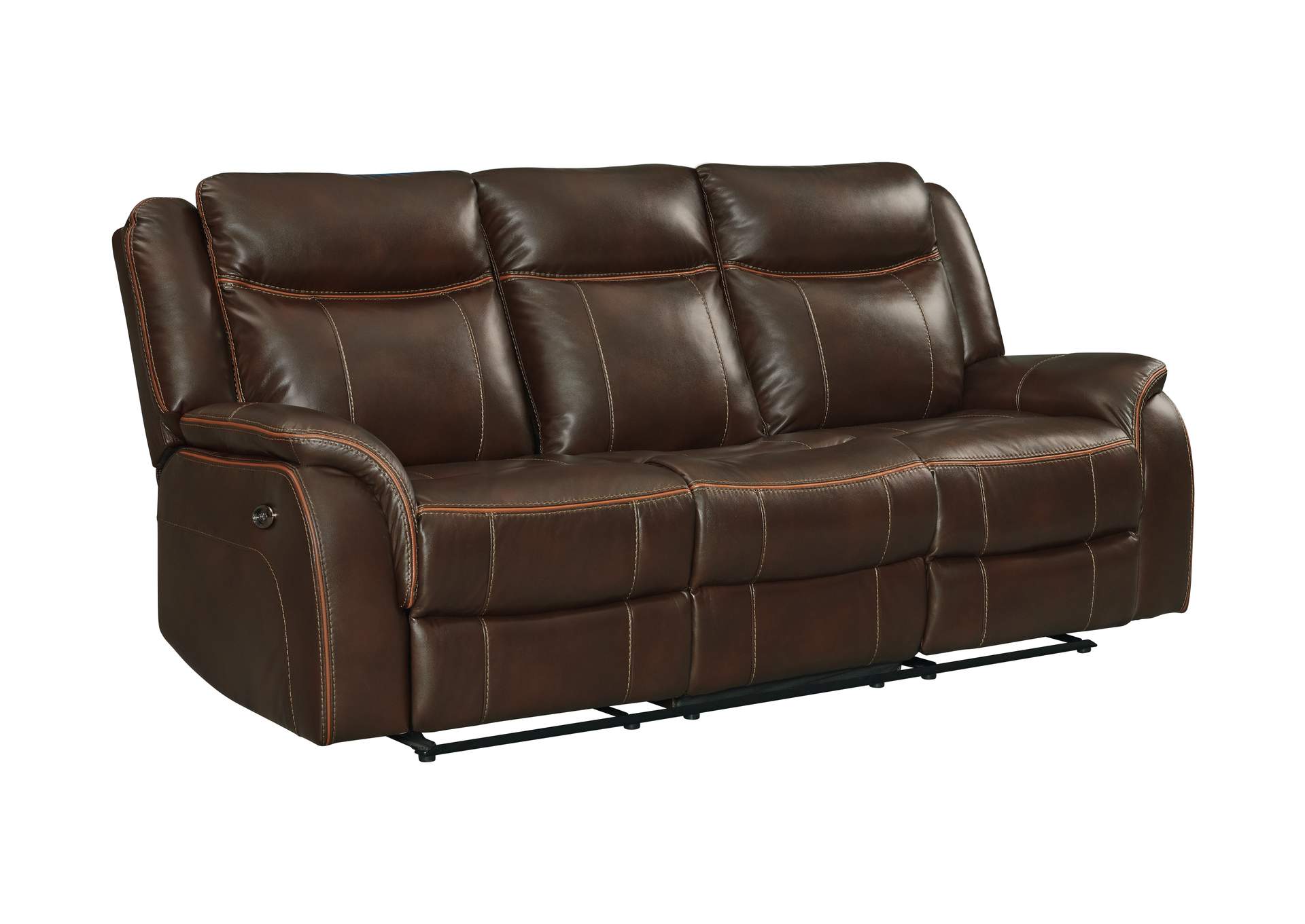 Lane Leather Reclining Sofa With Nailhead Trim Baci Living Room