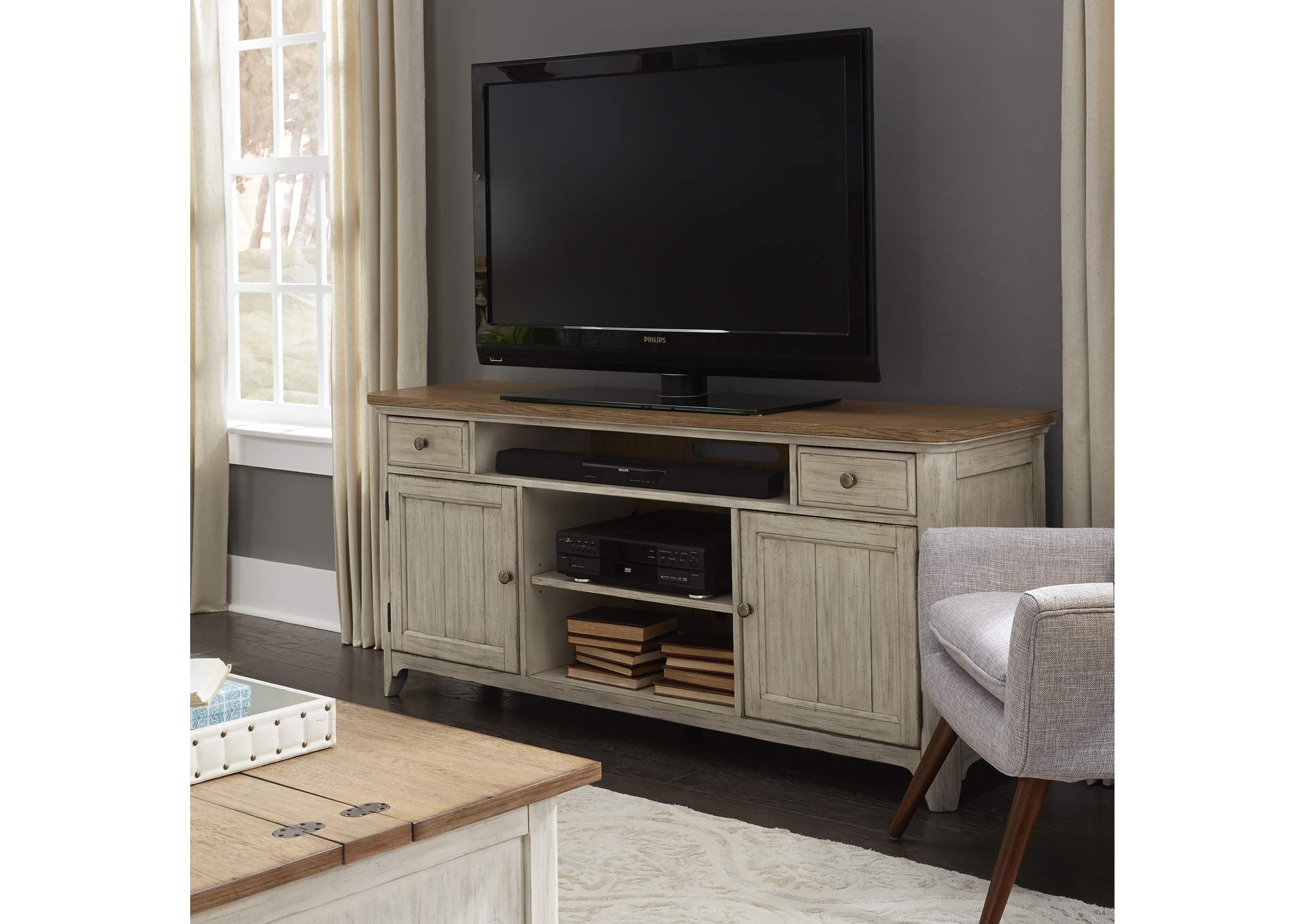 Farmhouse Reimagined Entertainment TV Stand