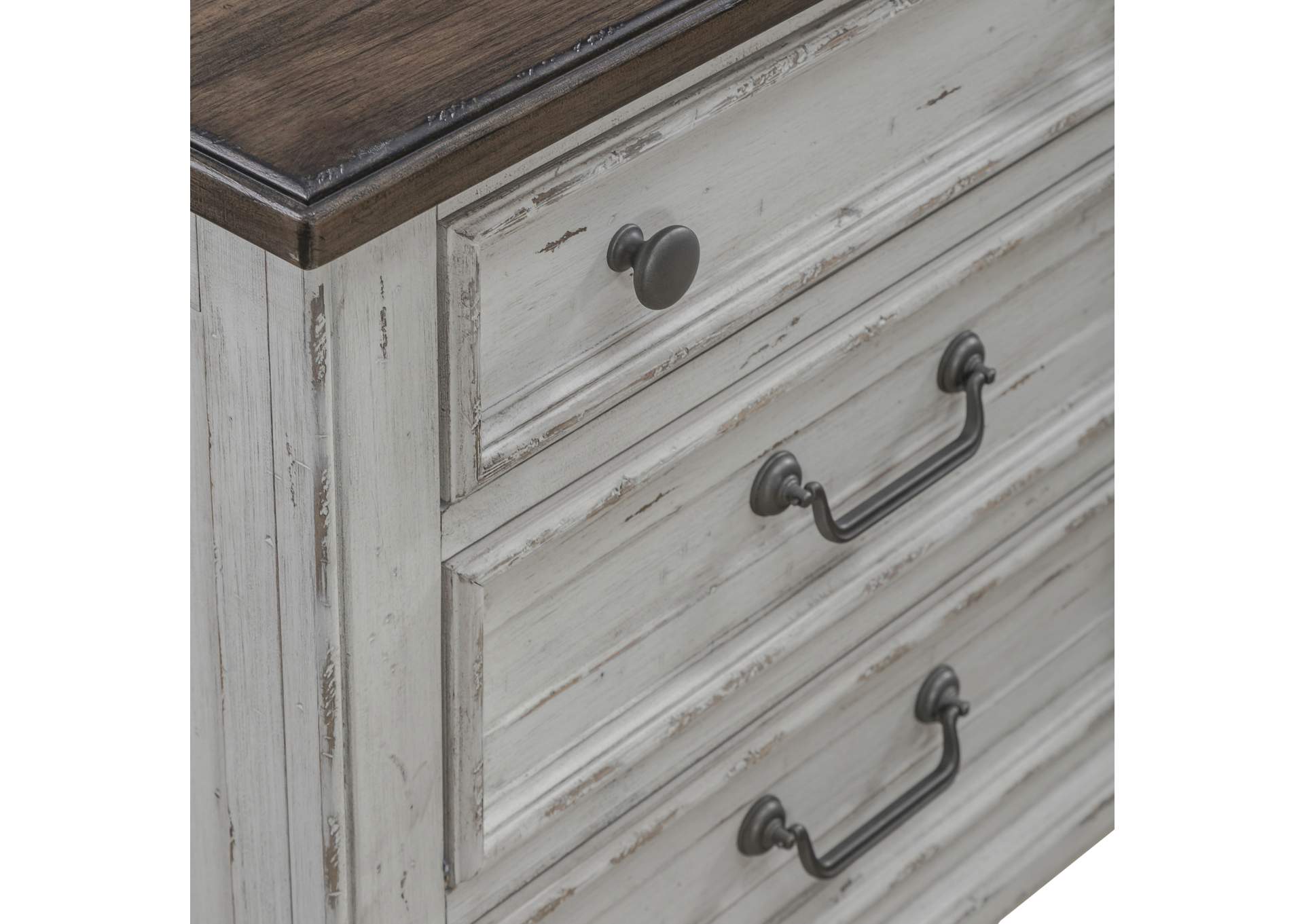 River Place 3 Drawer Nightstand with Charging Station