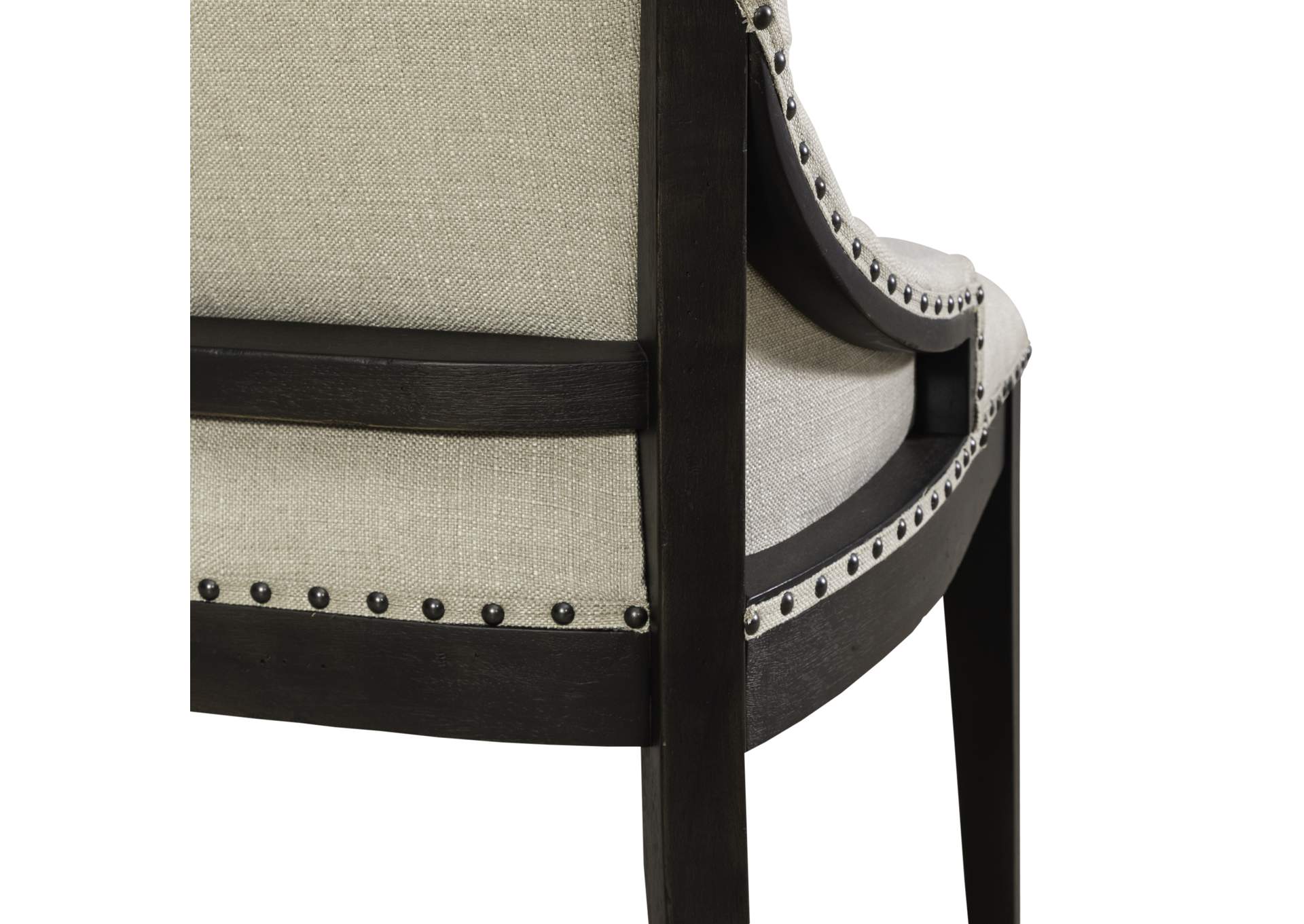 Americana Farmhouse Upholstered Shelter Dining Bench- Black