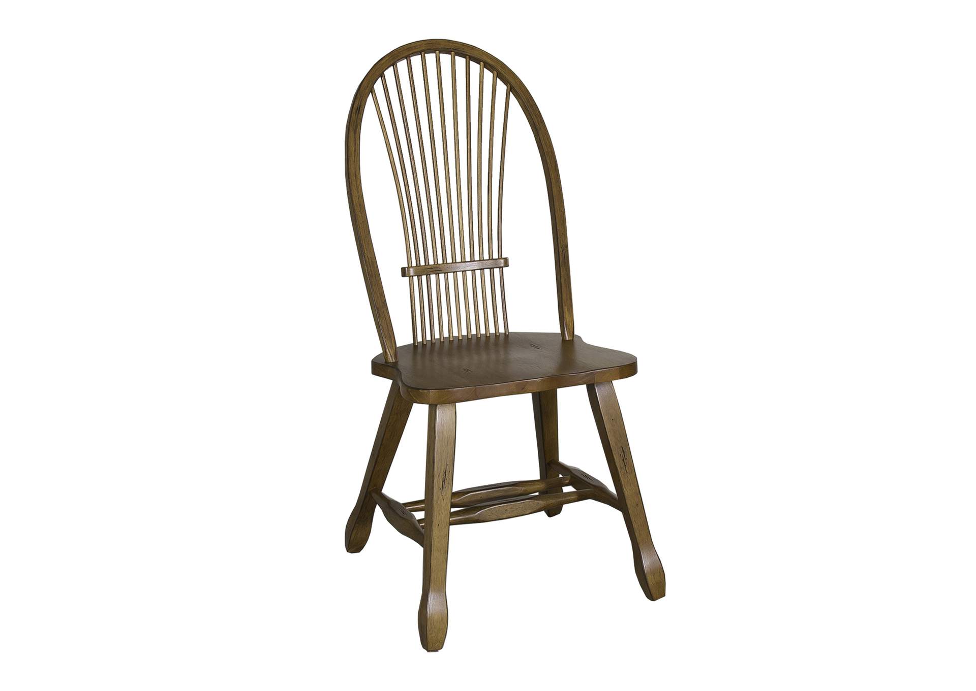 Treasures Sheaf Back Side Chair - Oak