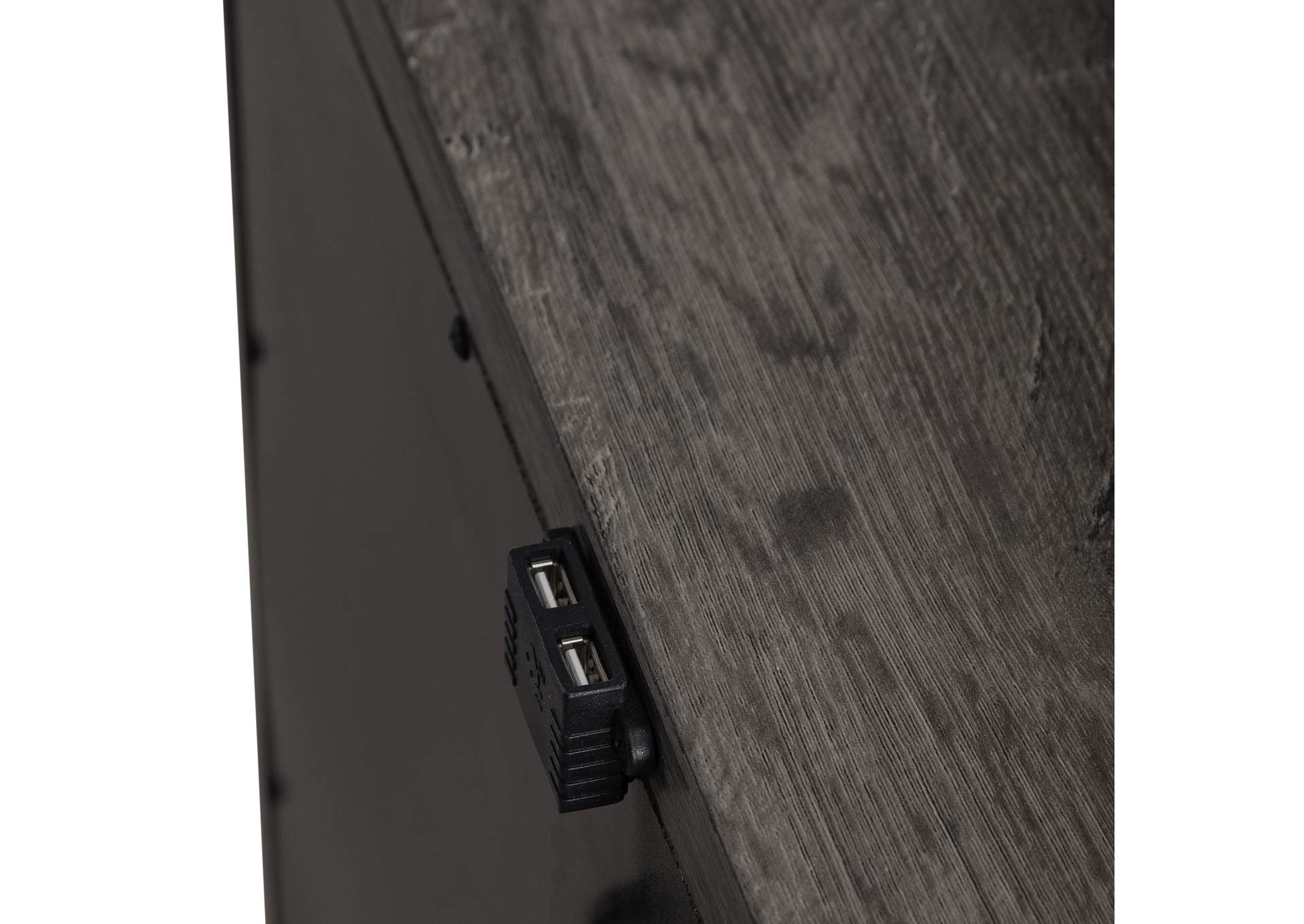 Lakeside Haven Nightstand with Charging Station