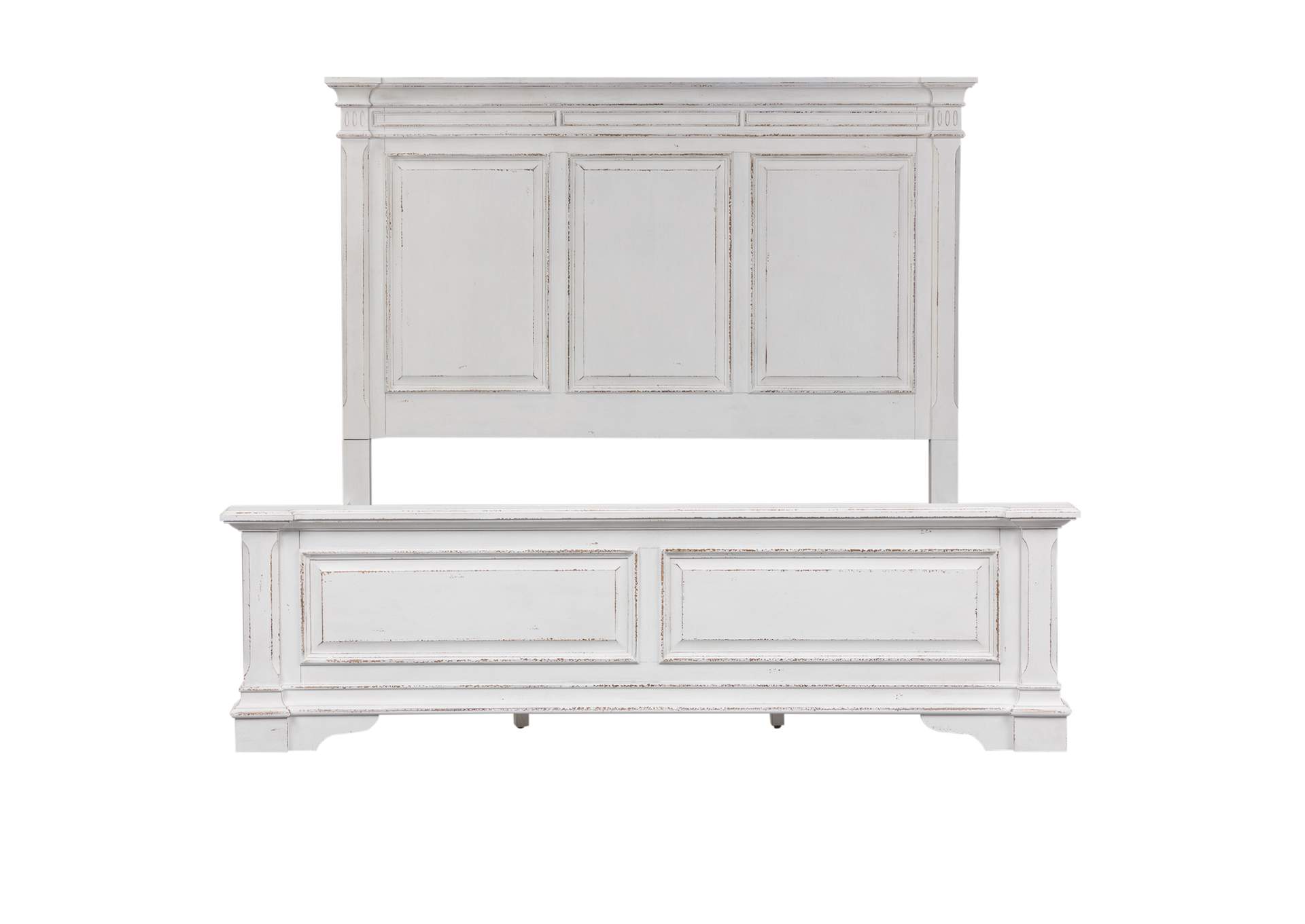 Abbey Park California King Panel Bed, Dresser & Mirror