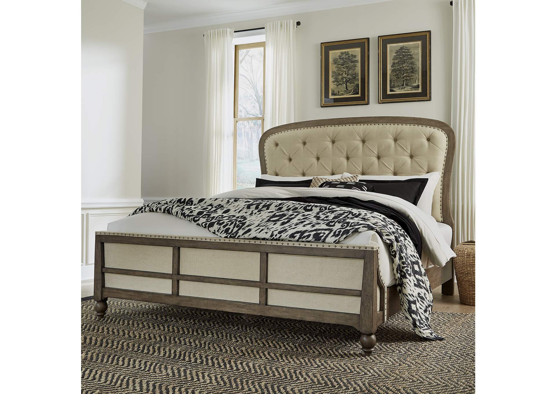 Americana Farmhouse King Shelter Bed