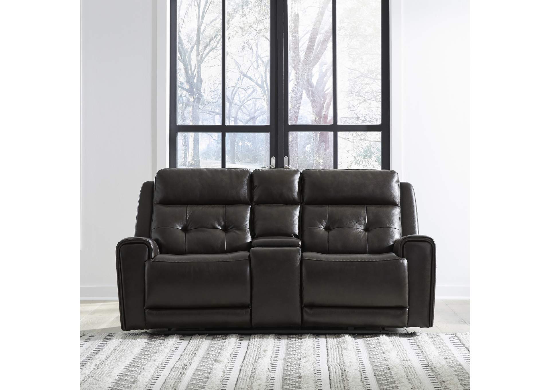 Carrington Loveseat w/Console P3 & ZG - Dark Brown image 1