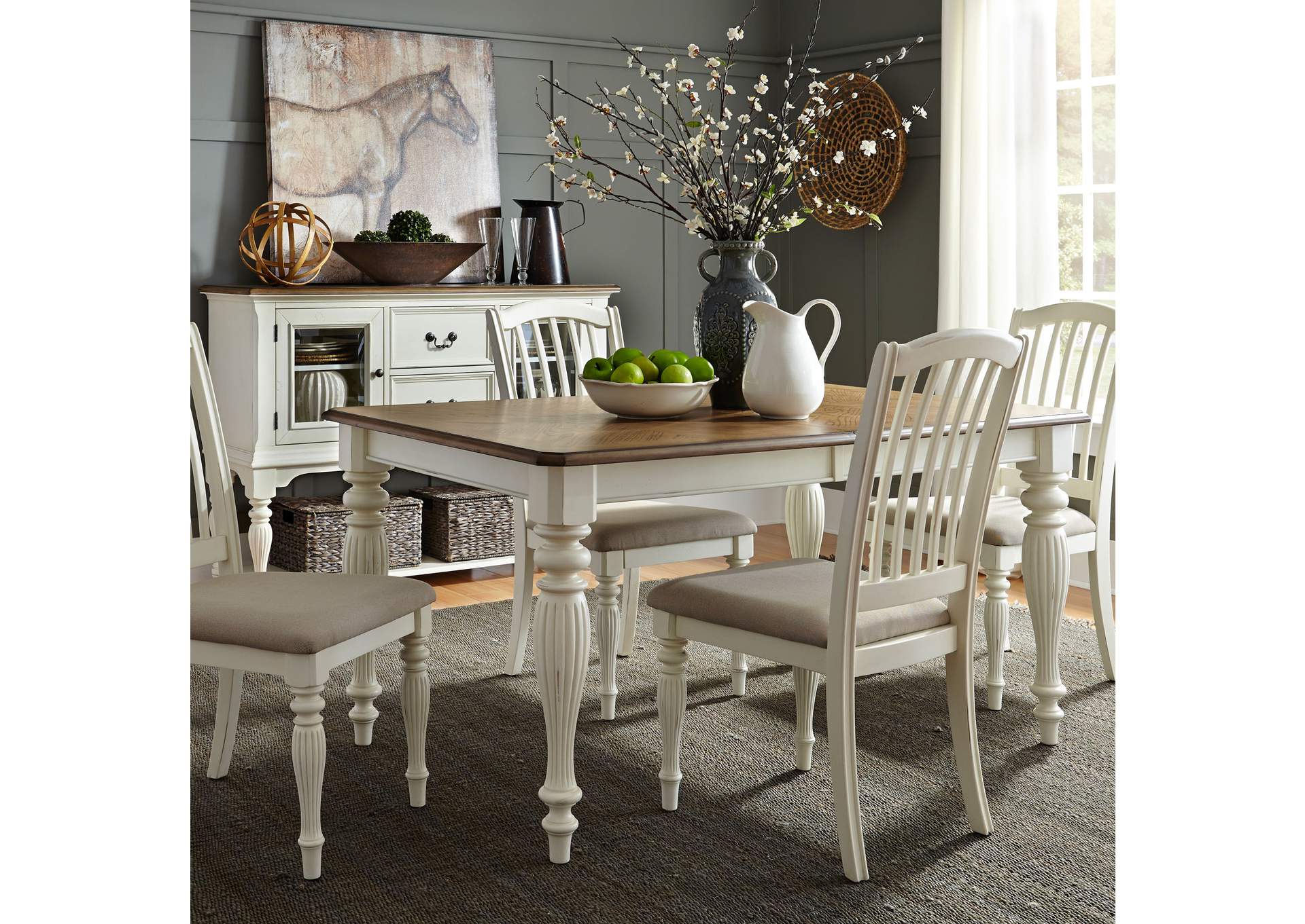 Cumberland Creek 5 Piece Rectangular Table Set