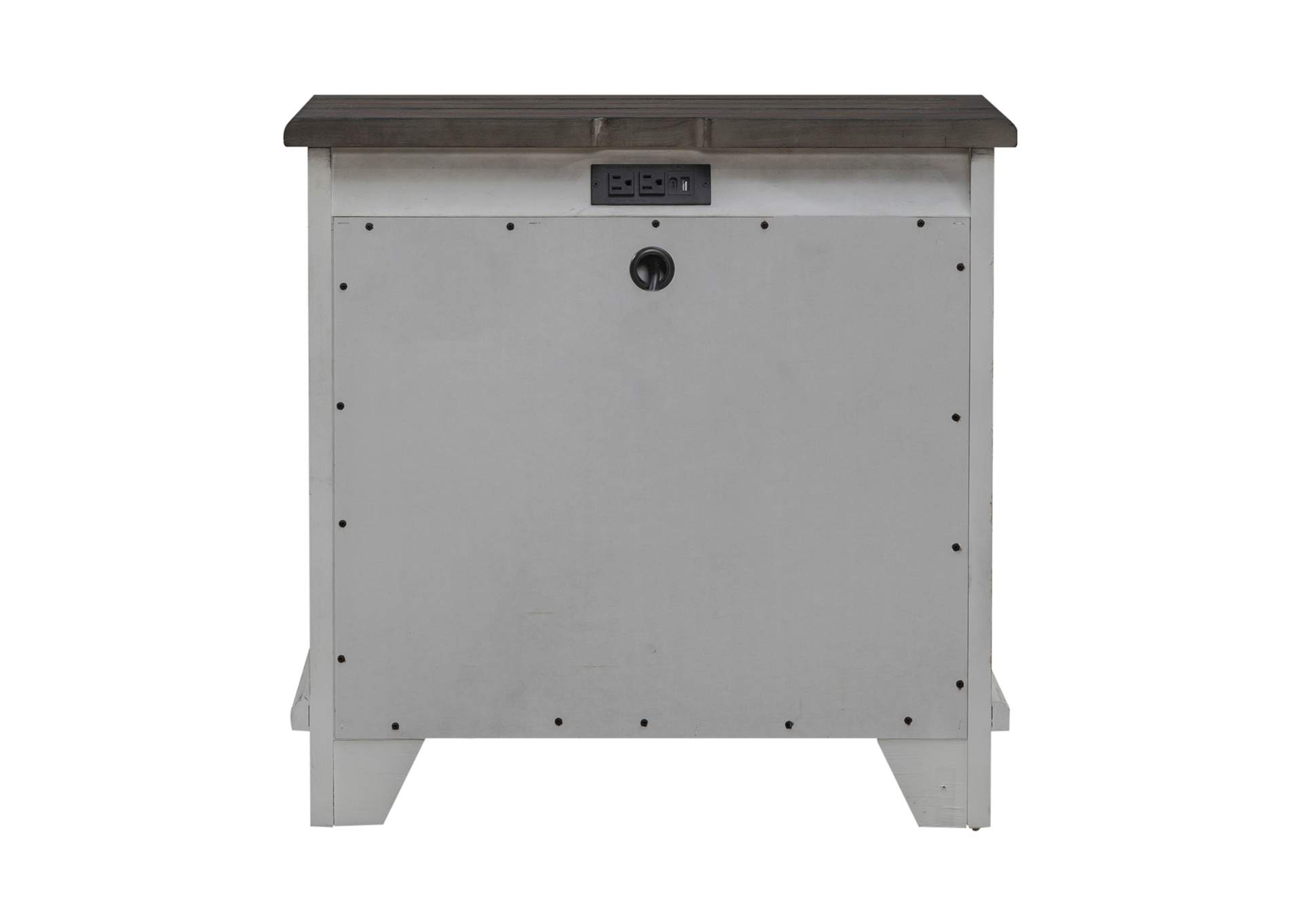River Place 3 Drawer Nightstand with Charging Station