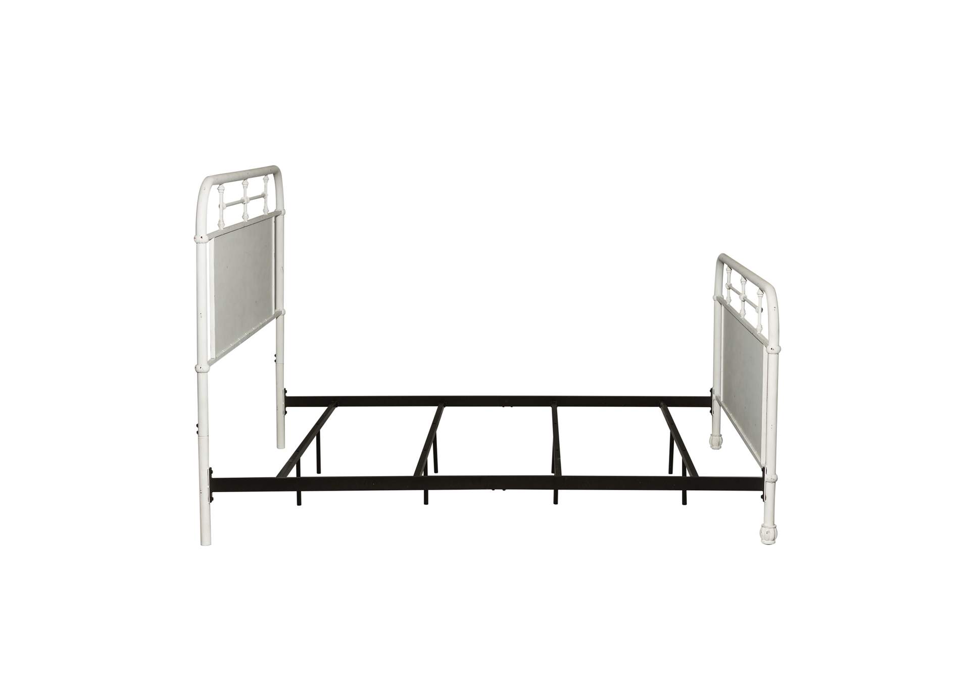 Vintage Series King Metal Bed - Antique White