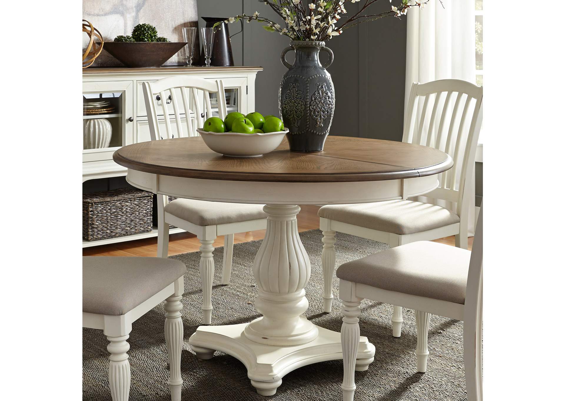Cumberland Creek Pedestal Table Set image 1