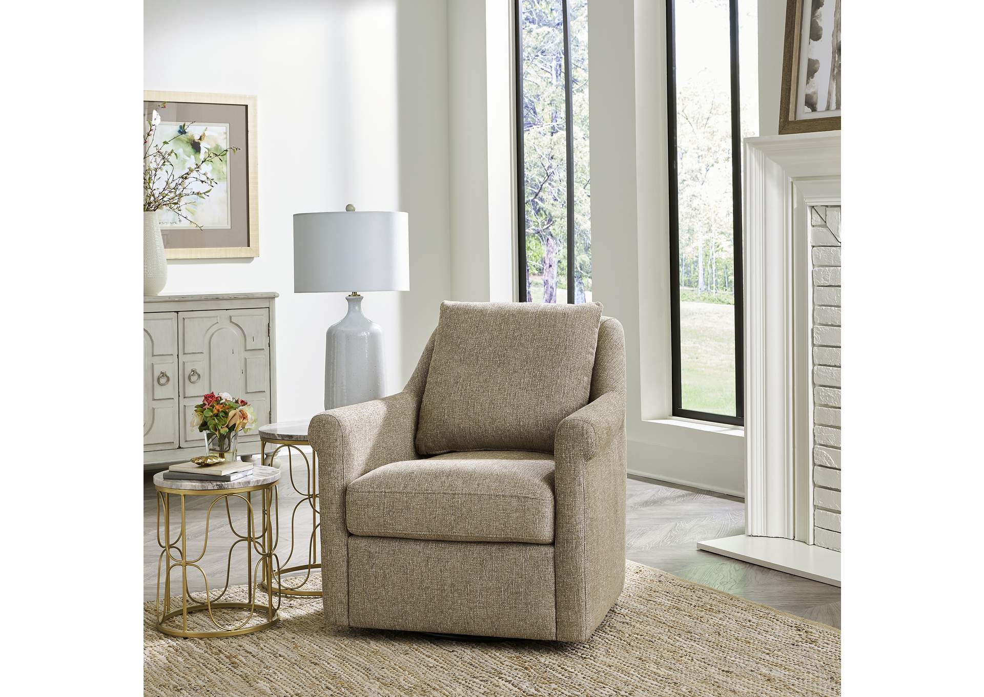 Landcaster Upholstered Accent Chair - Cocoa
