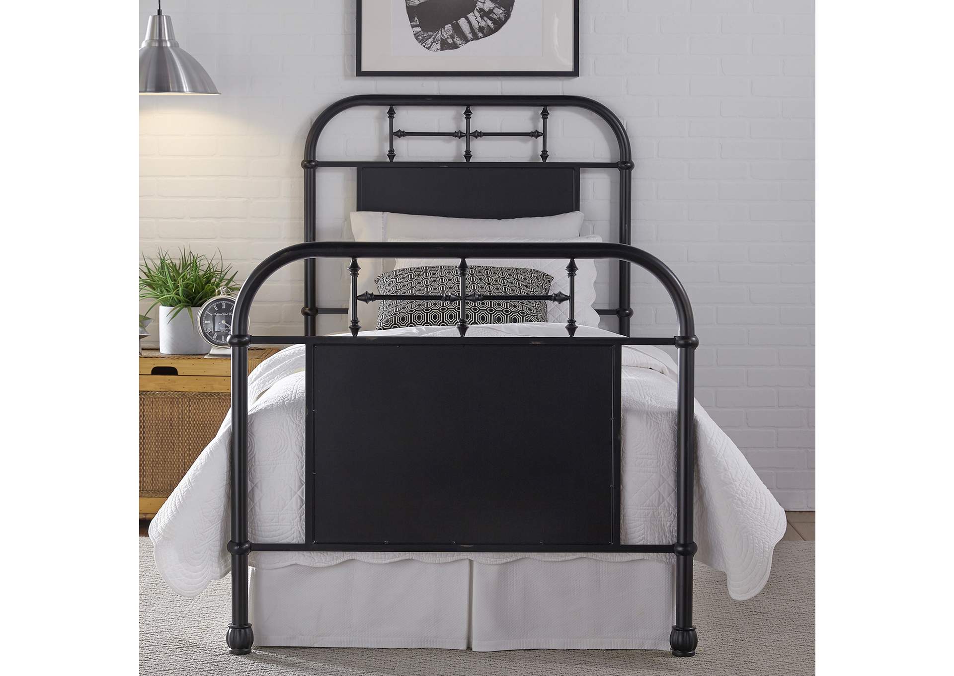 Vintage Series Twin Metal Bed - Black