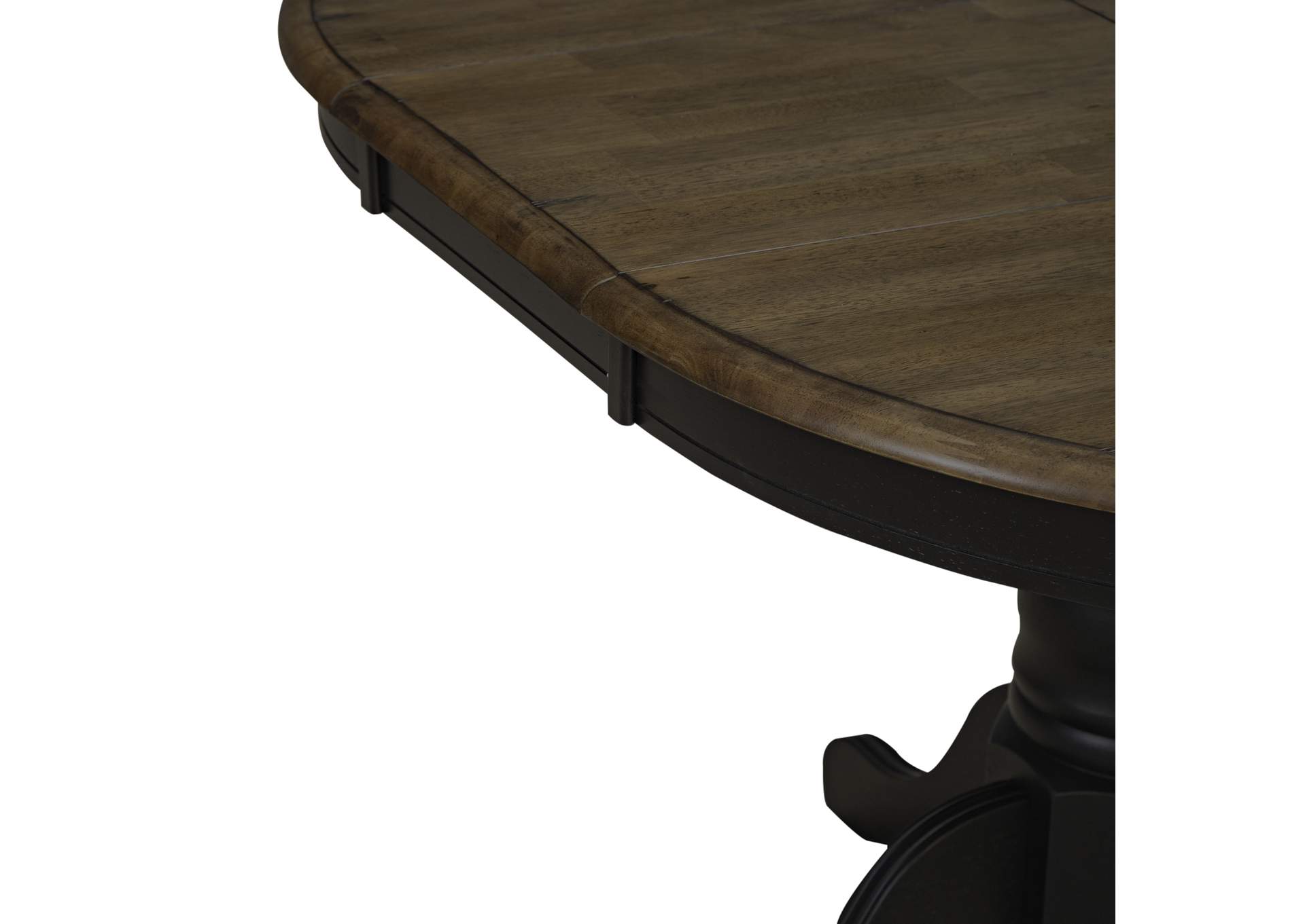 Carolina Crossing Pedestal Table Set - Black