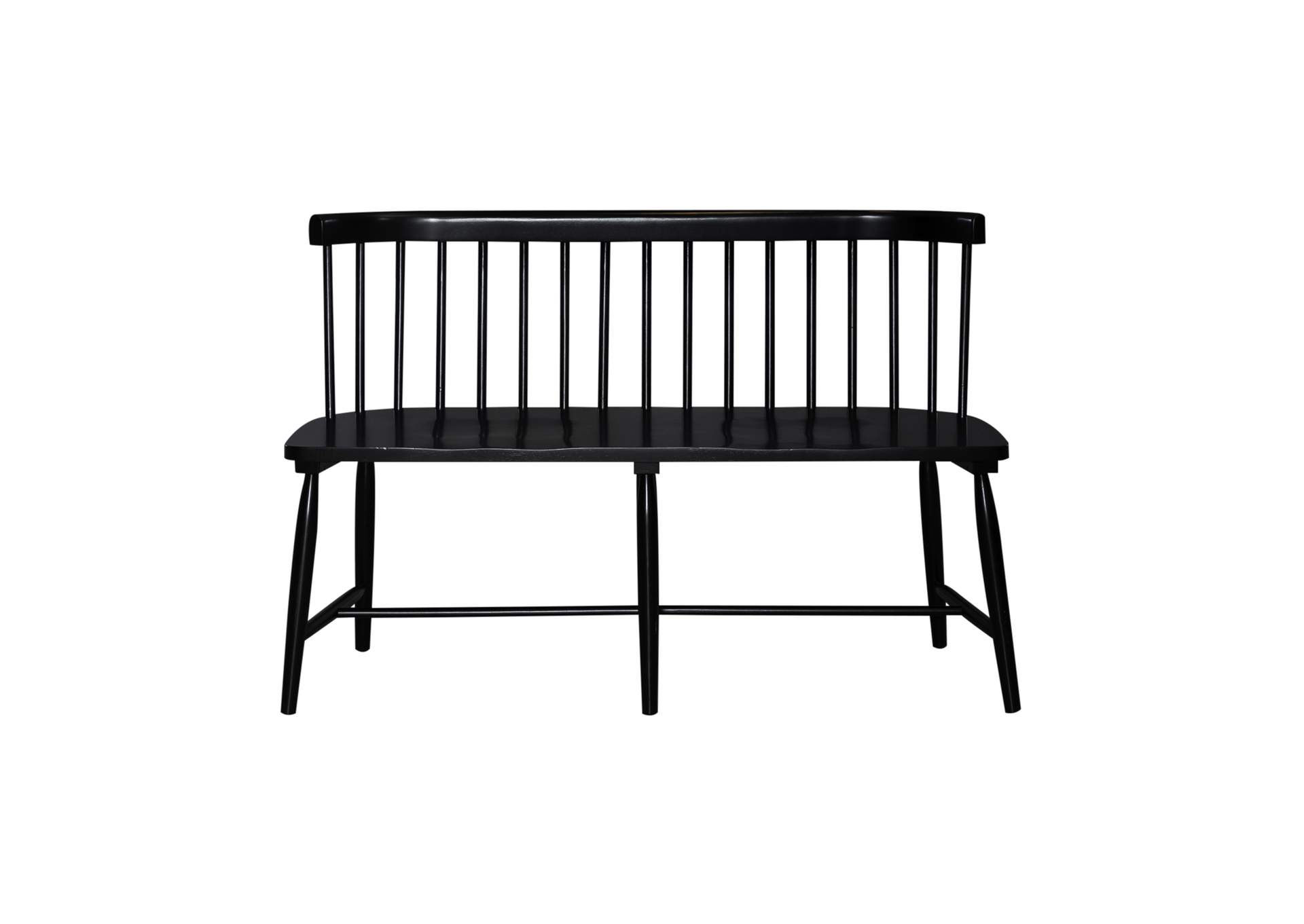 Capeside Cottage Spindle Back Dining Bench - Black (RTA)