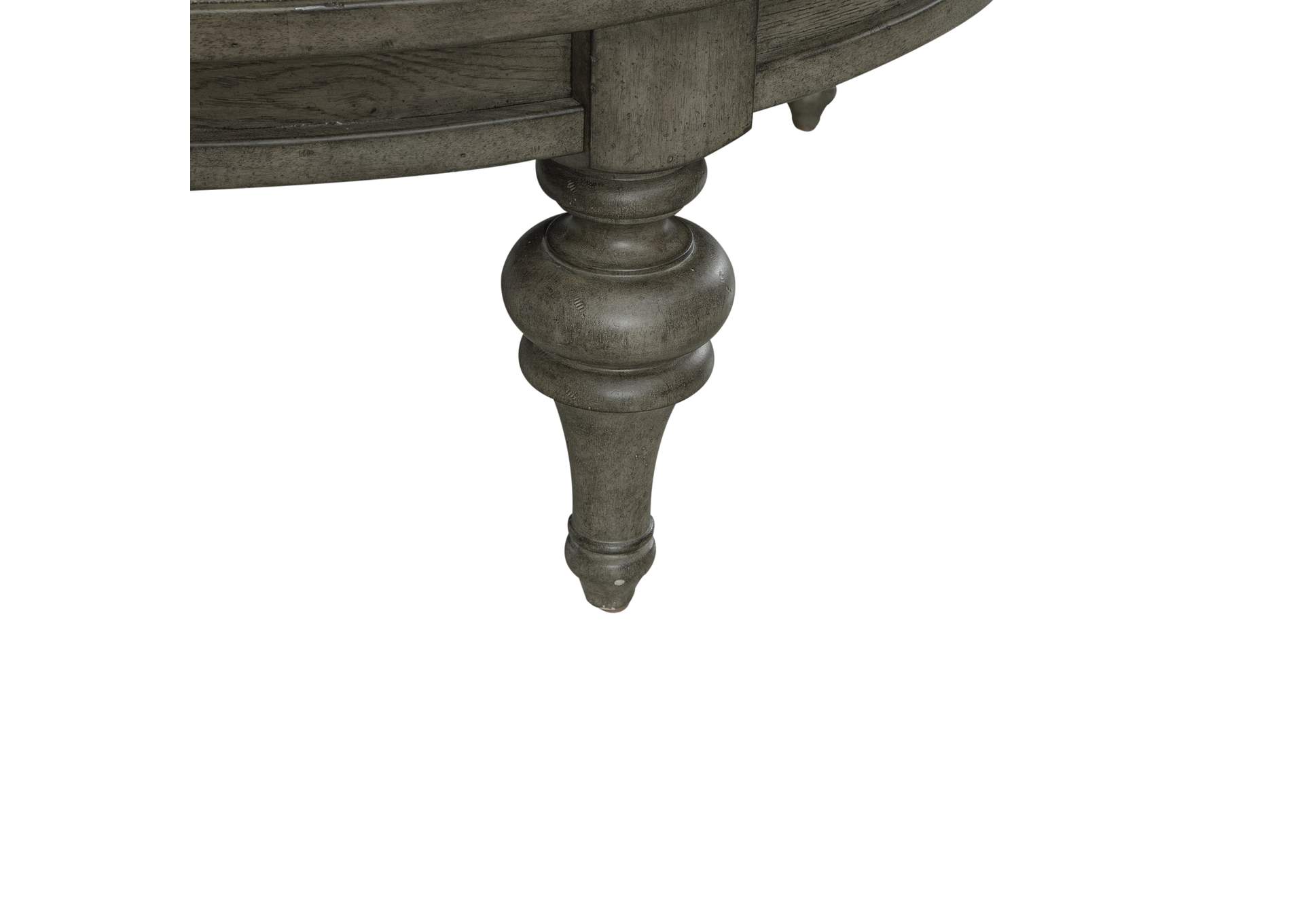 Americana Farmhouse Round Cocktail Ottoman
