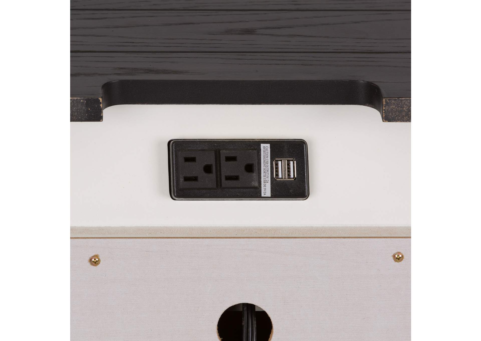 Allyson Park Nightstand with Charging Station