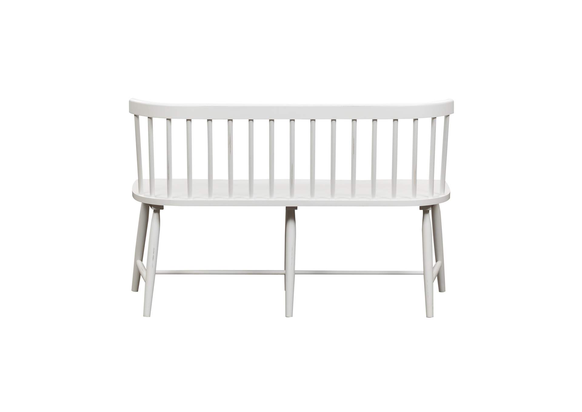 Capeside Cottage Spindle Back Dining Bench - White (RTA)