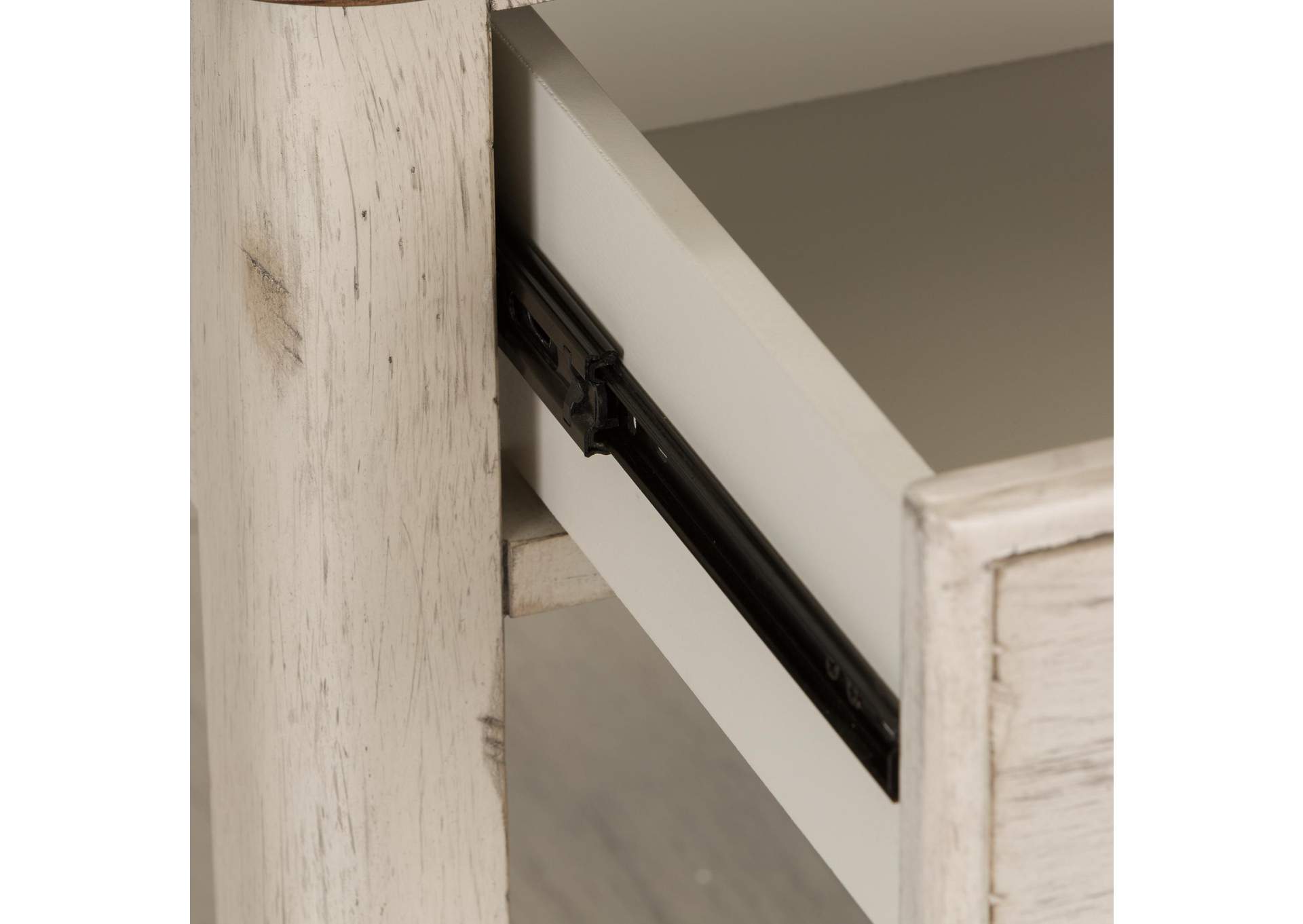 Farmhouse Reimagined End Table with Basket