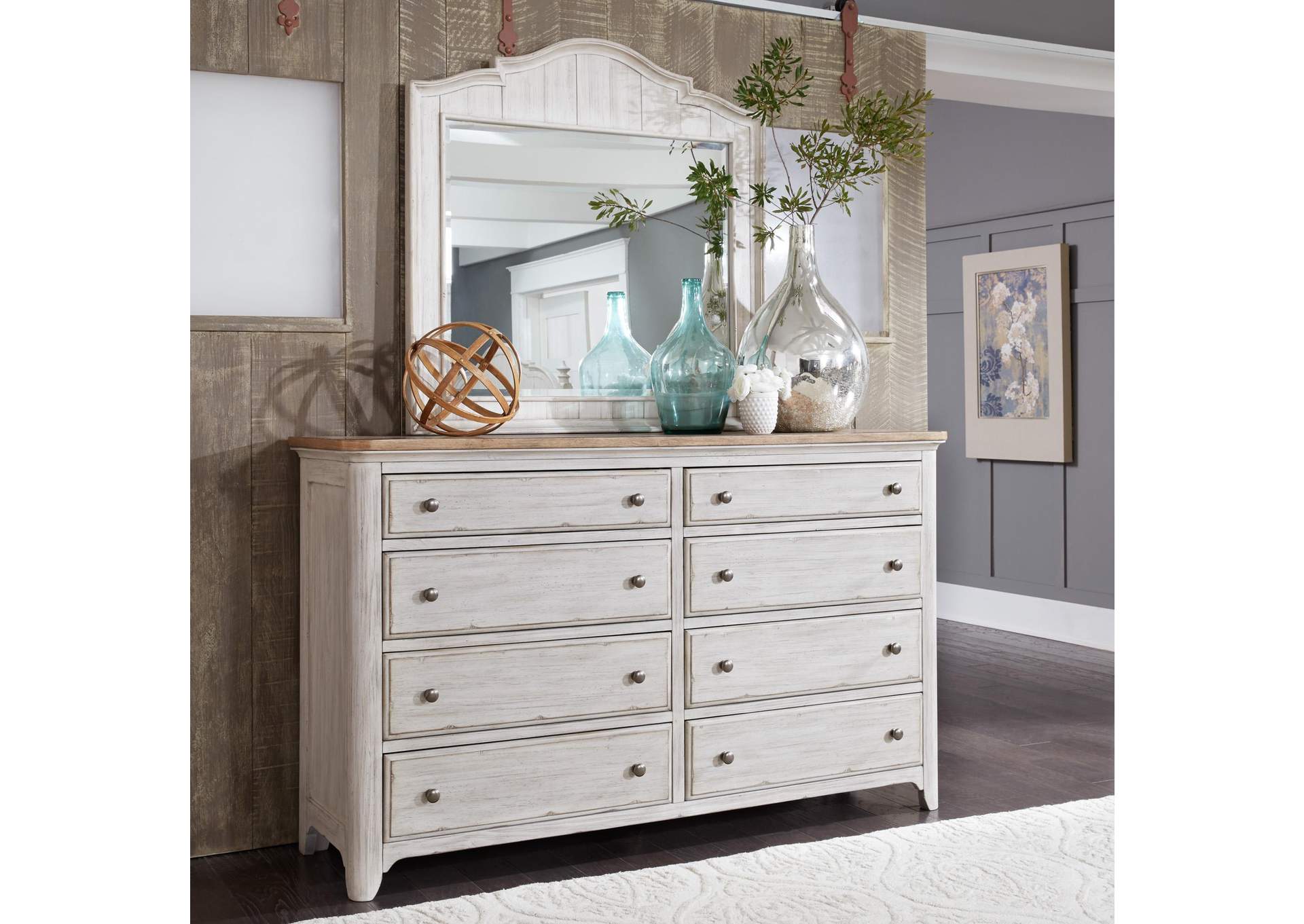 Farmhouse Reimagined Dresser & Mirror