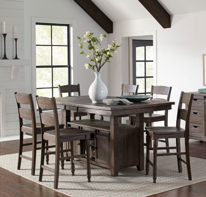 Madison County High-Low Extendable 7PC Dining Set image 1