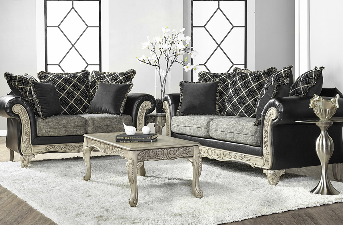 San Marino Ebony Sofa & Loveseat image 1