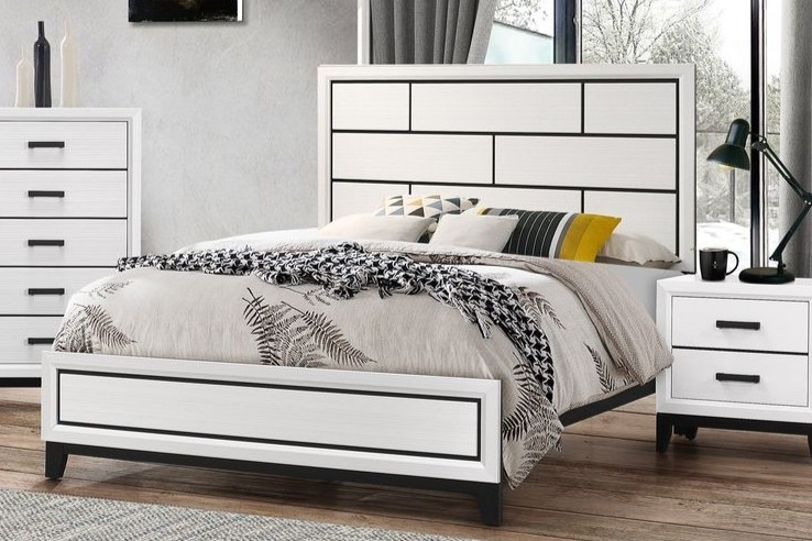 C8170A White Queen Bed Only image 1