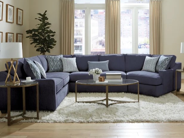 BH1125 Dakota Navy Sectional image 1