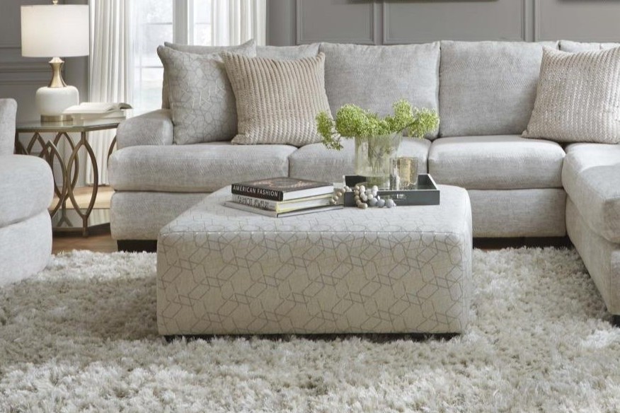 Gabriella Zaftig Parchment Cocktail Ottoman image 1