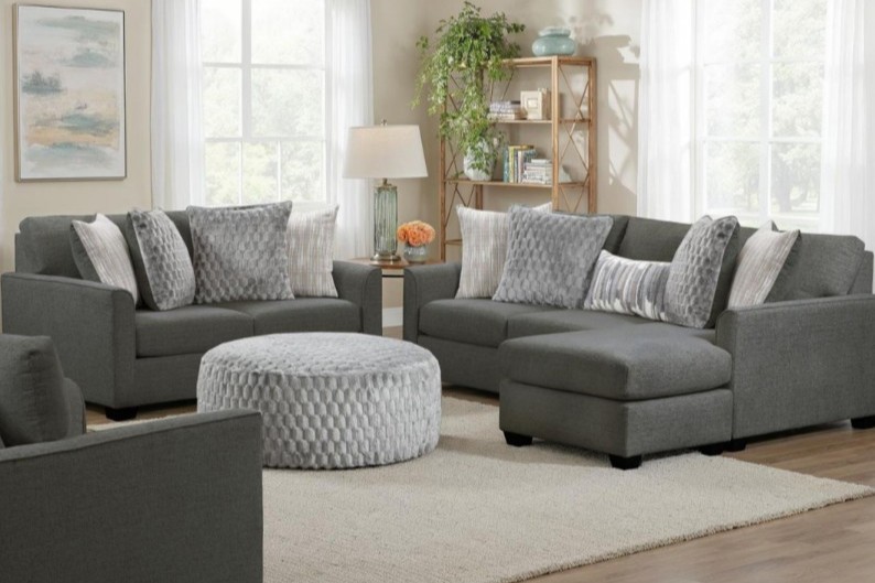 BH5960 Irving Charcoal Loveseat image 1