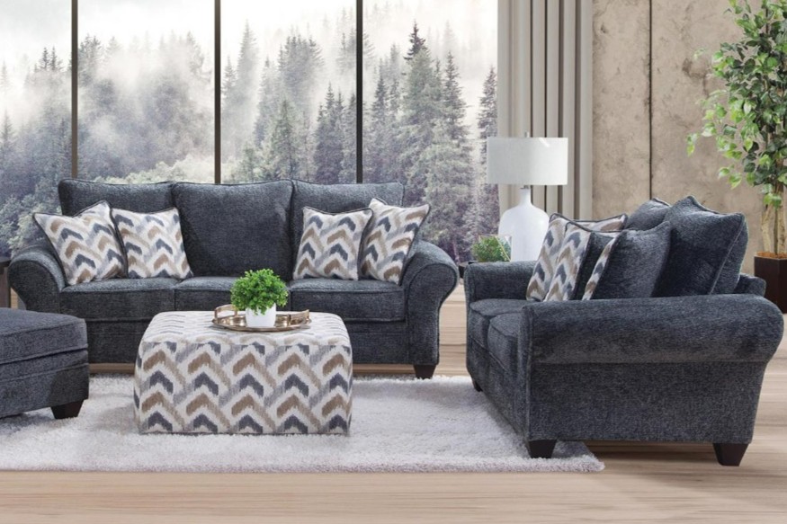 BH1000 Arlington Charcoal Sofa & Loveseat image 1