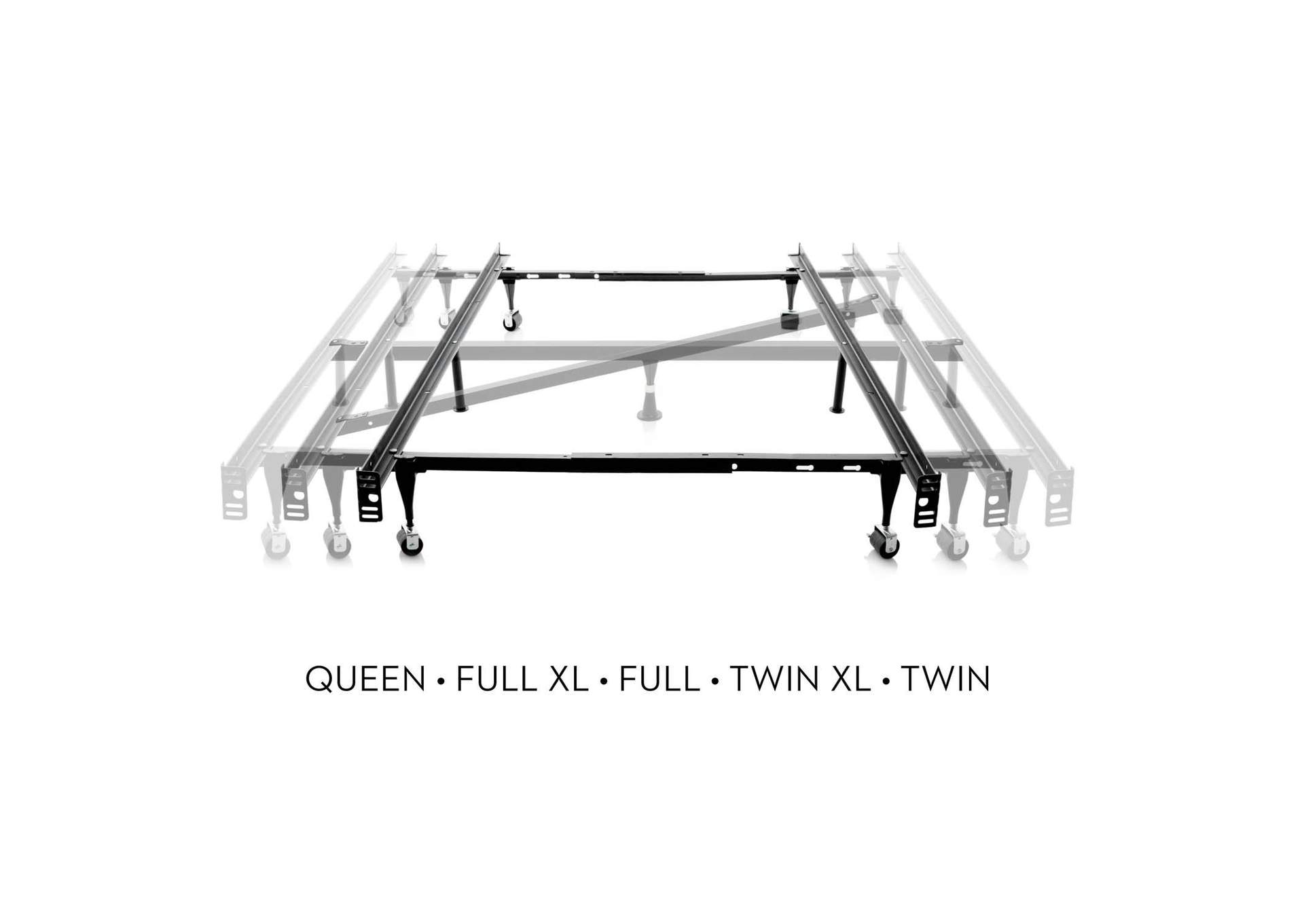 Queen - Full - Twin Adjustable Bed Frame - Glides image 3