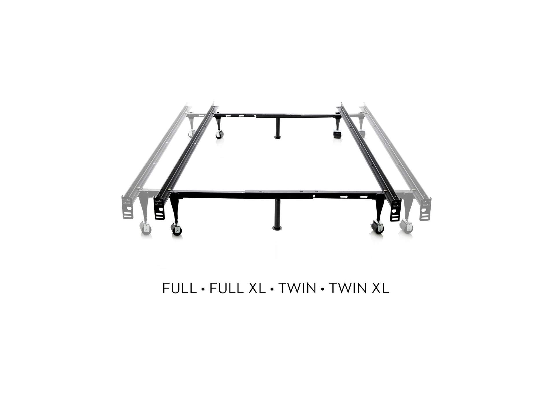 Twin - Full Adjustable Bed Frame - Wheels image 3