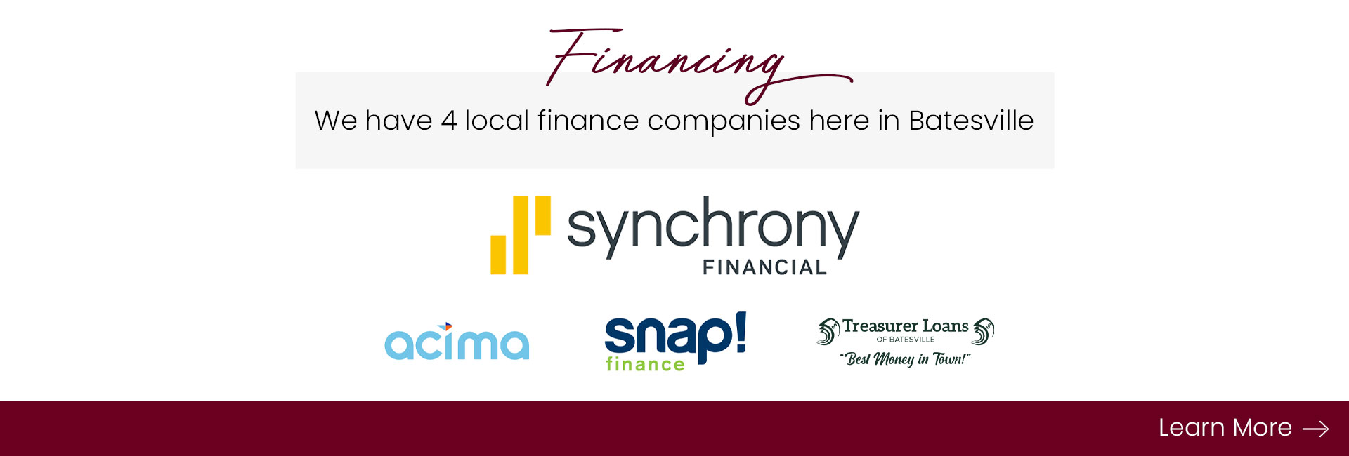 Financing Options – Learn More