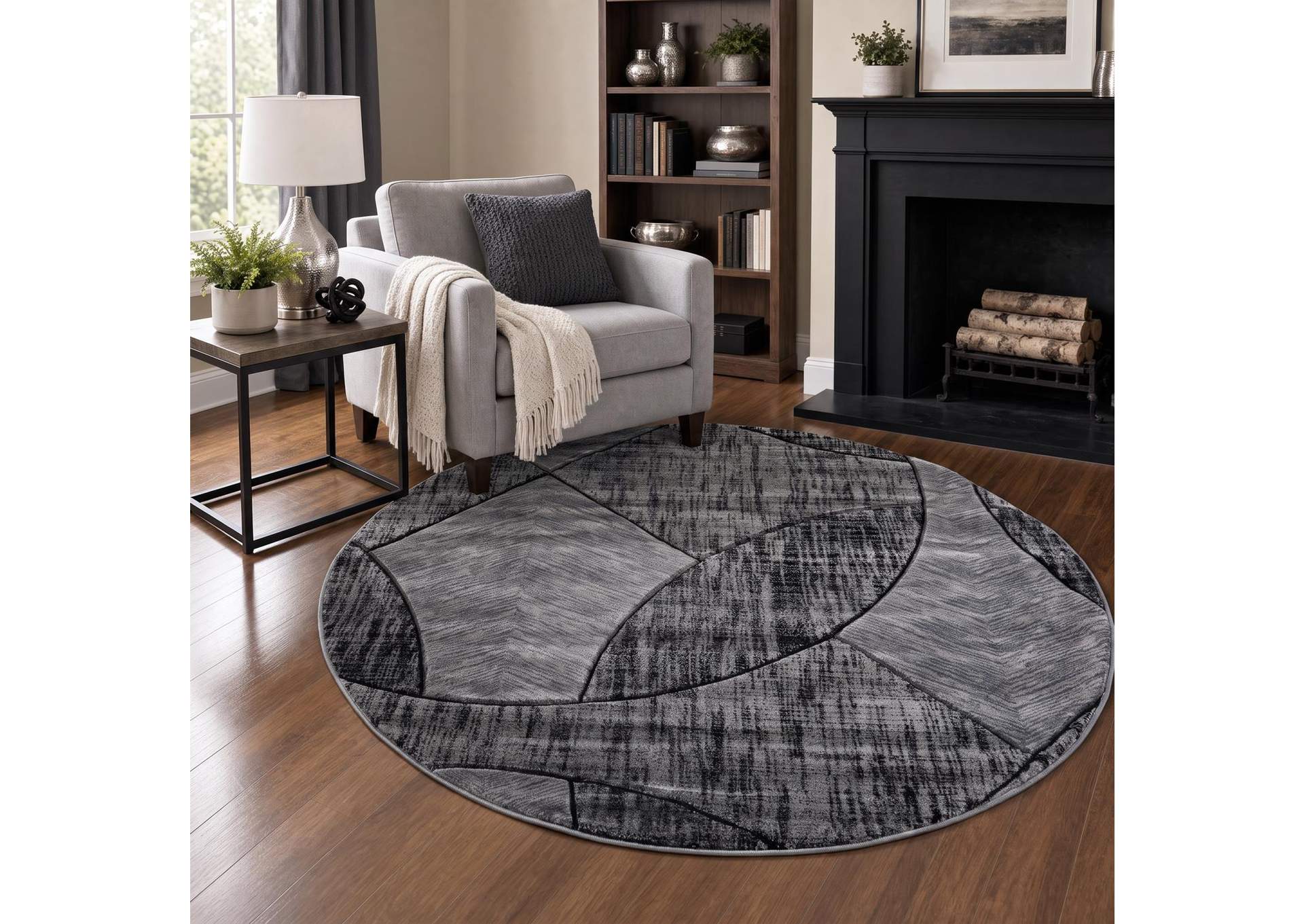 ALEXIA COLLECTION AX09  5'2" X 5'2" ROUND image 1