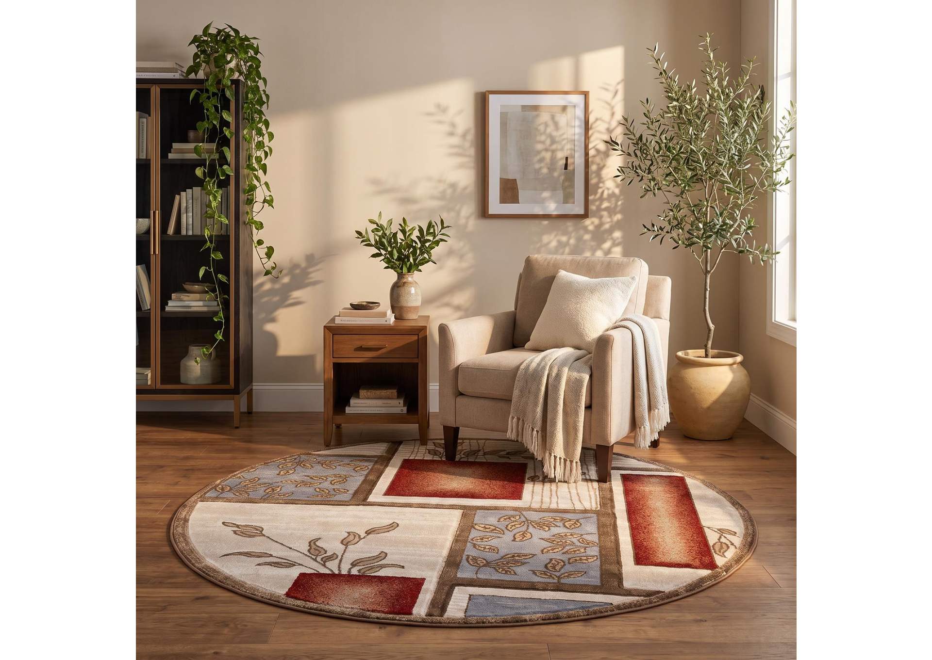ALEXIA COLLECTION AX10  5'2" X 5'2" ROUND image 1