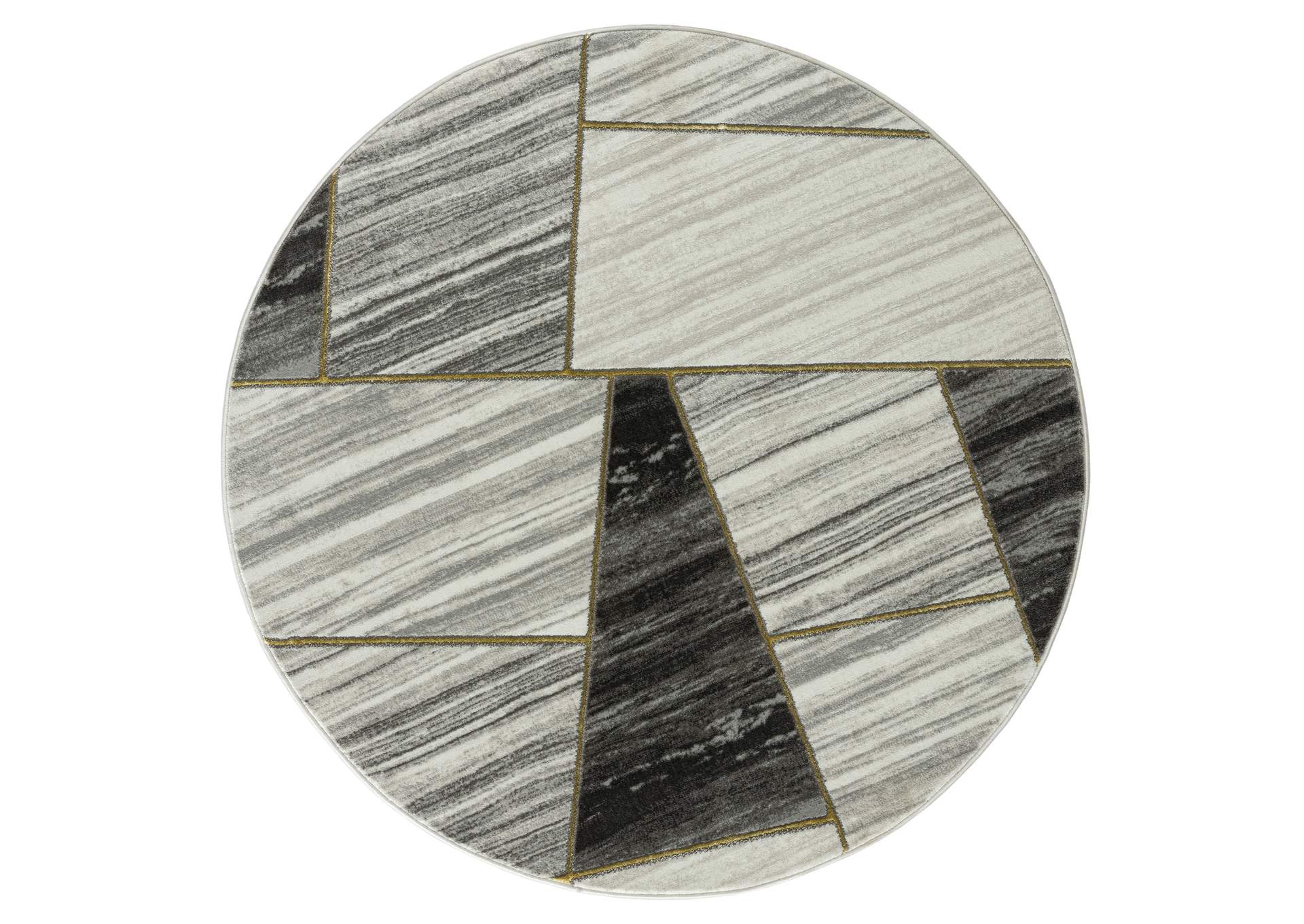 Brooklyn L.Grey Bk01 7'10" X 7'10" Round Rug image 1