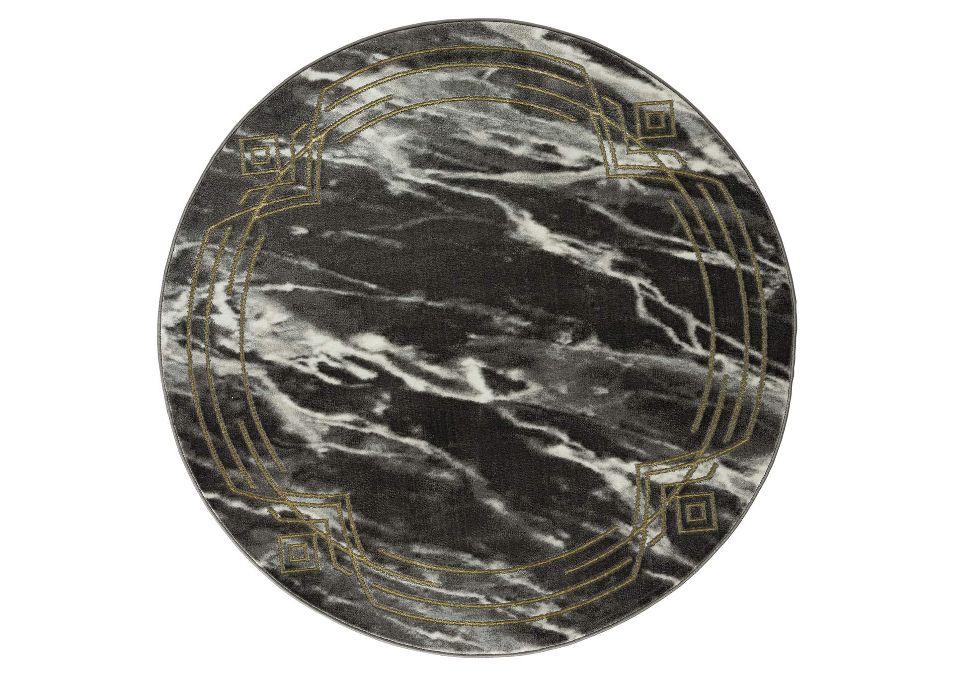 Brooklyn L.Grey Bk03 7'10" X 7'10" Round Rug image 1