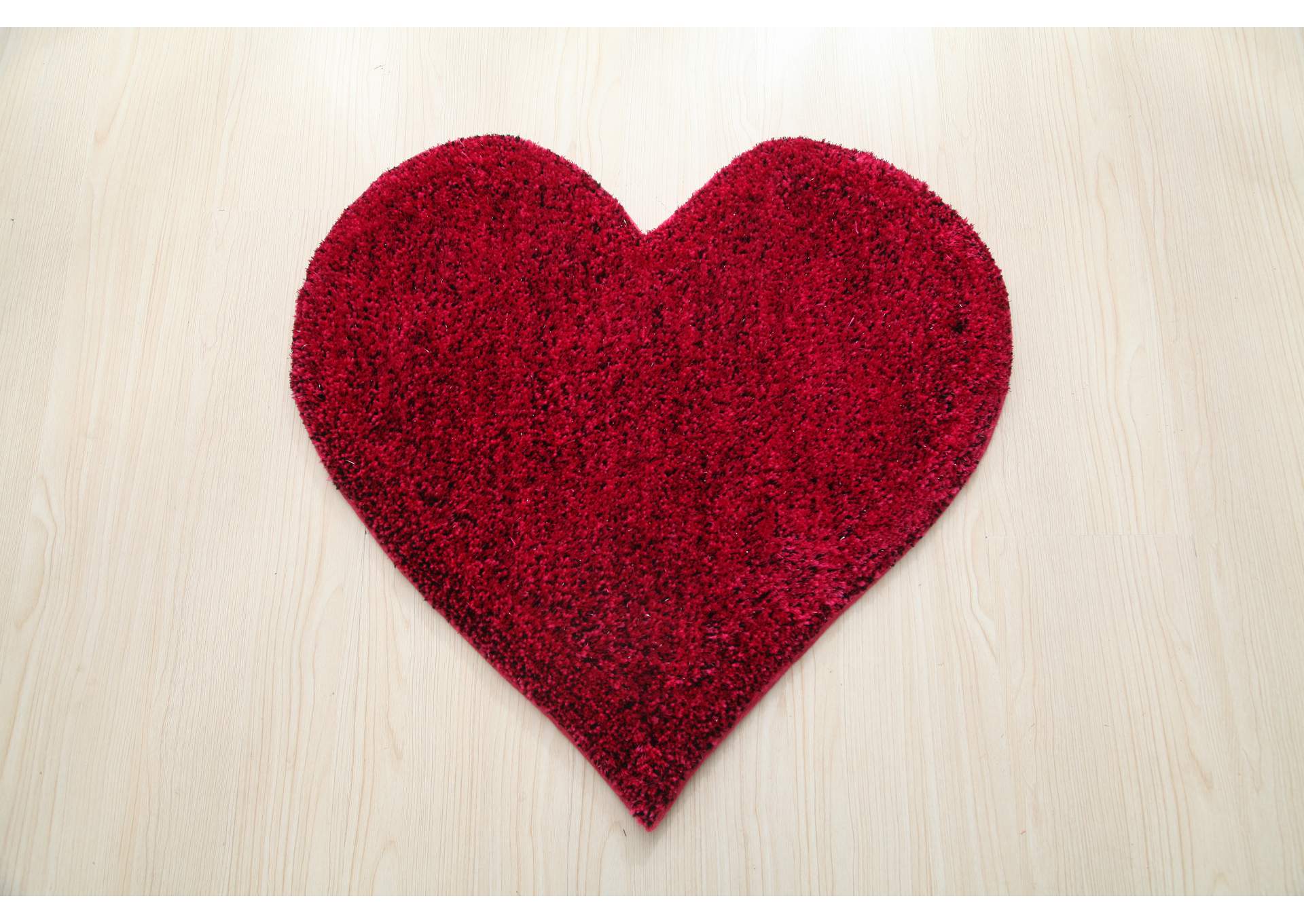 Heart Rose/Black 2'4 X 2'4 Rug image 1