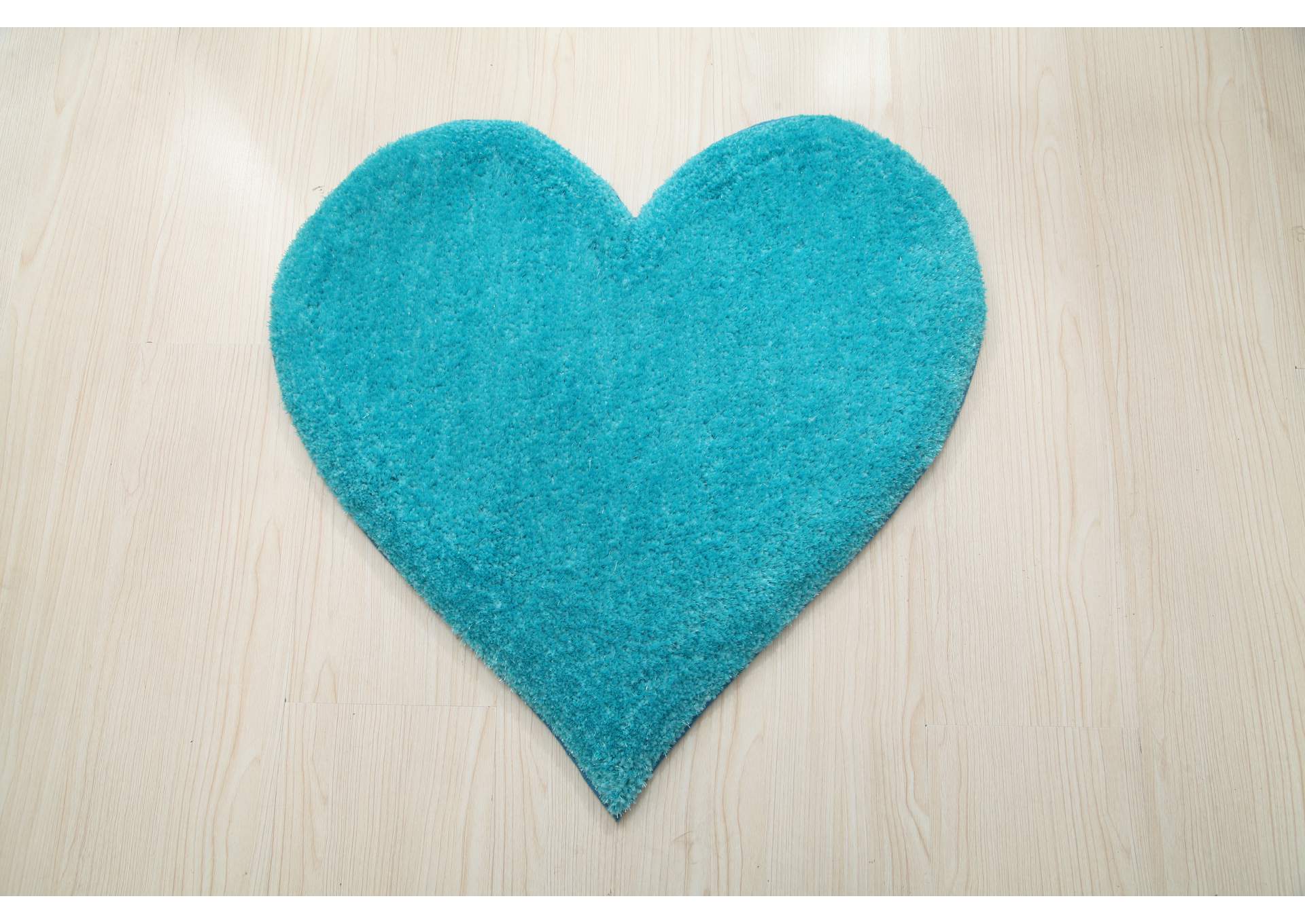 Heart Blue 2'4 X 2'4 Rug image 1
