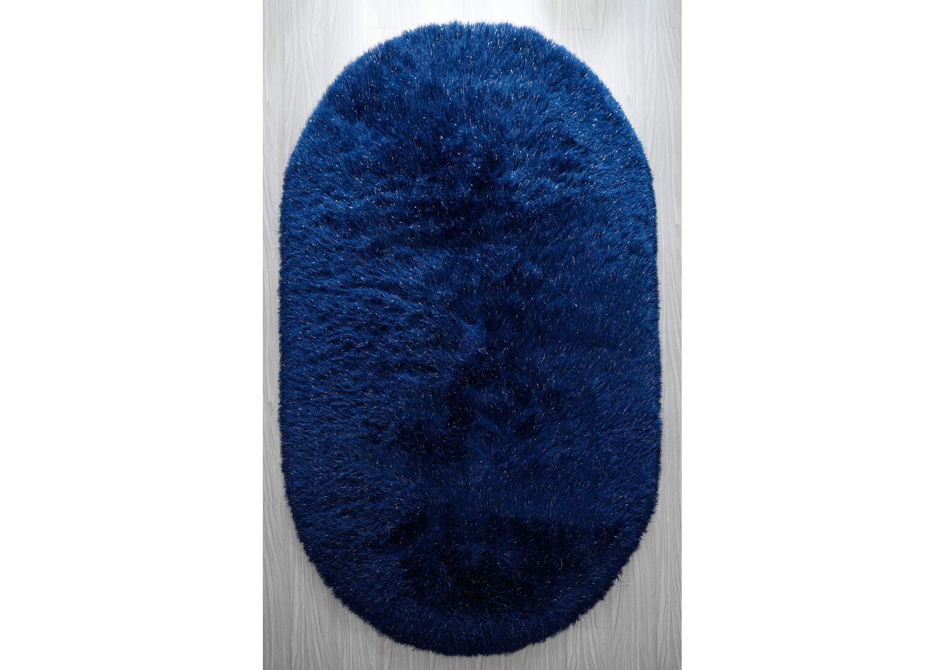 Manhattan Navy Blue Mh03 5' X 8' Oval Rug image 1