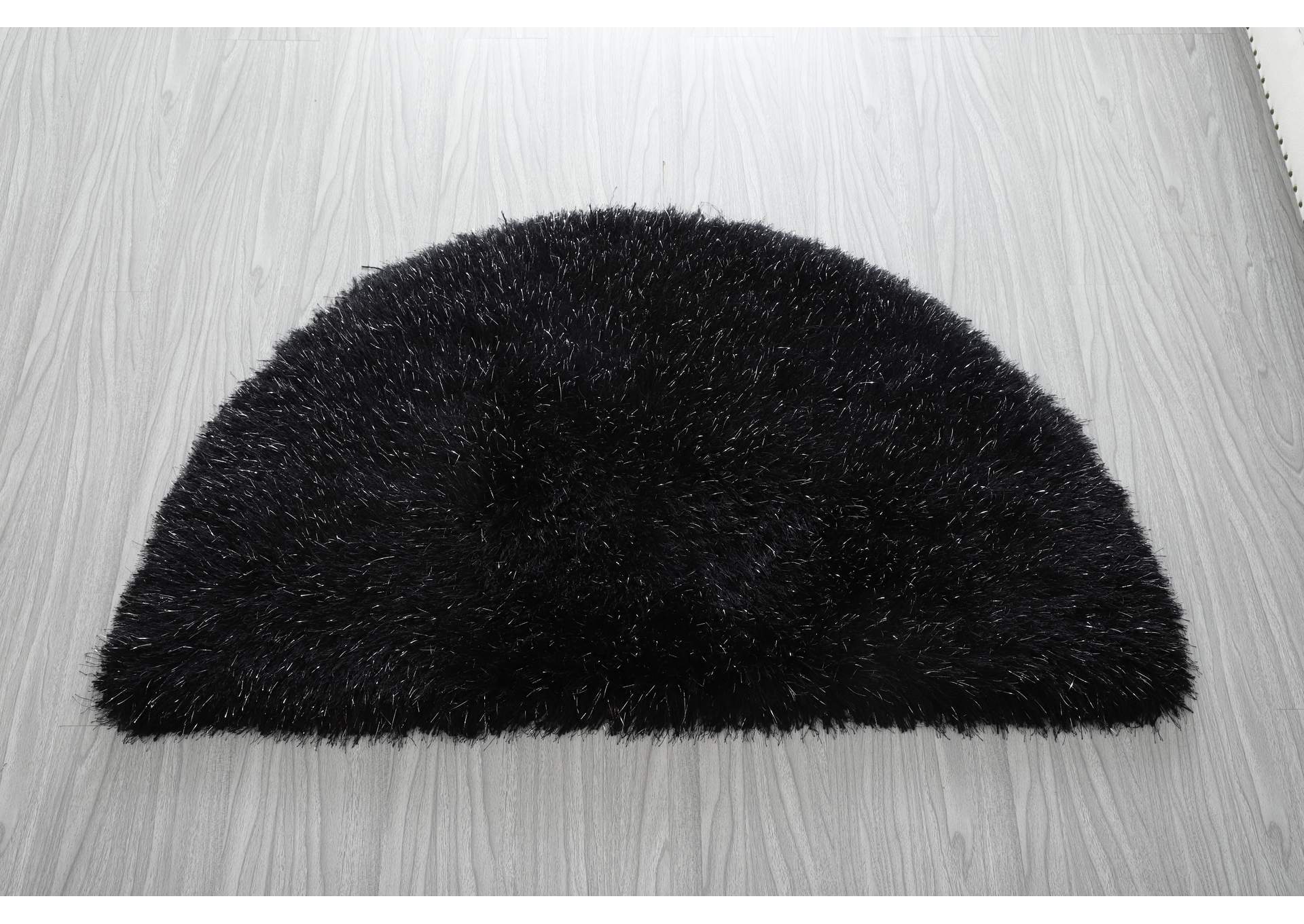 Manhattan 08 Black 2'5 X 4'5 Halfmoon Rug image 1